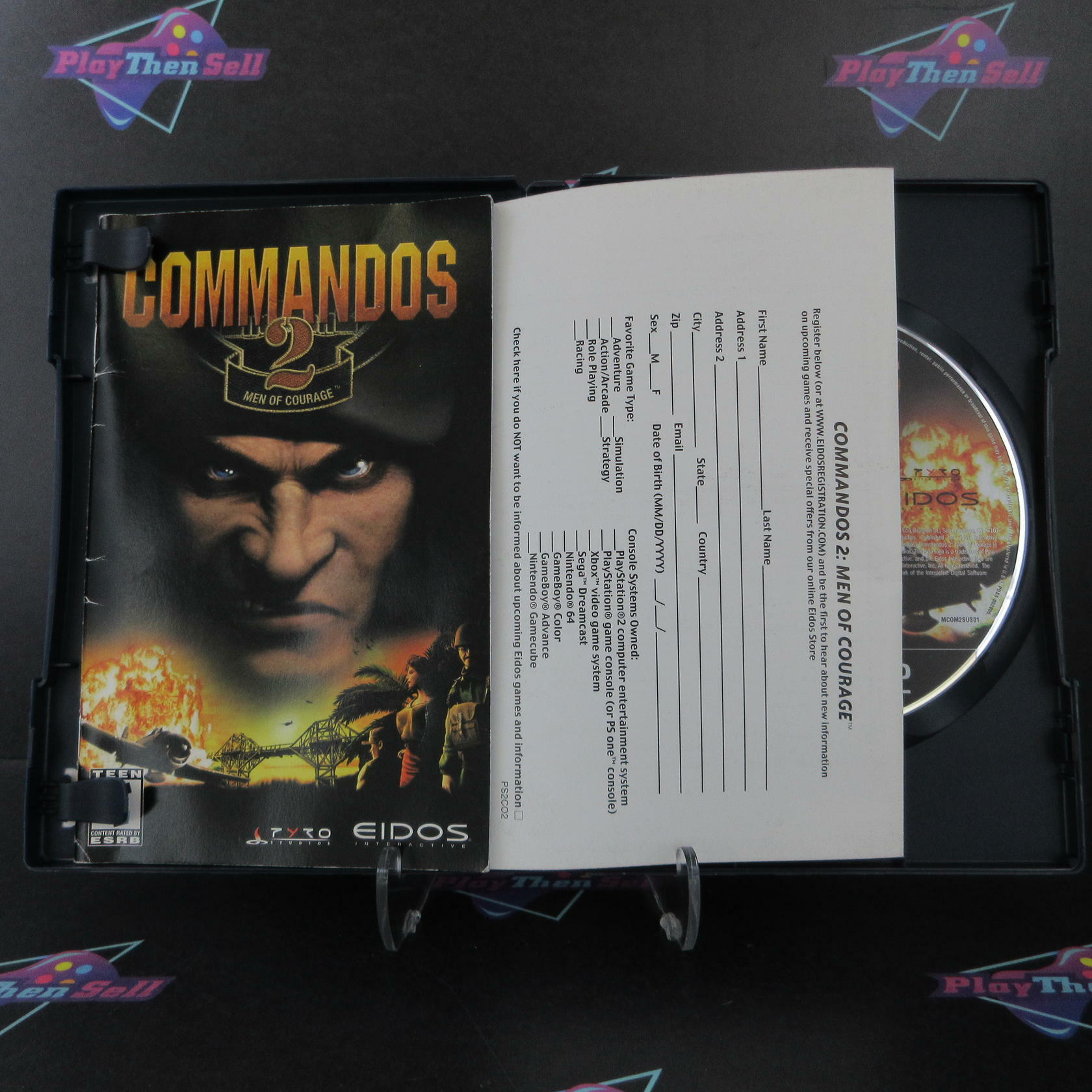 Commandos 2 Men of Courage PS2 PlayStation 2 + Reg Card Complete - Excellent