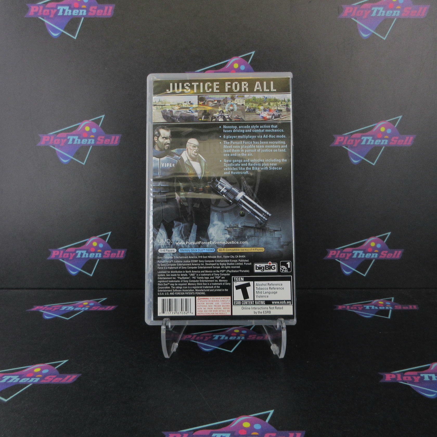 Pursuit Force 2 Extreme Justice Sony PSP Clear UMD Complete - Excellent