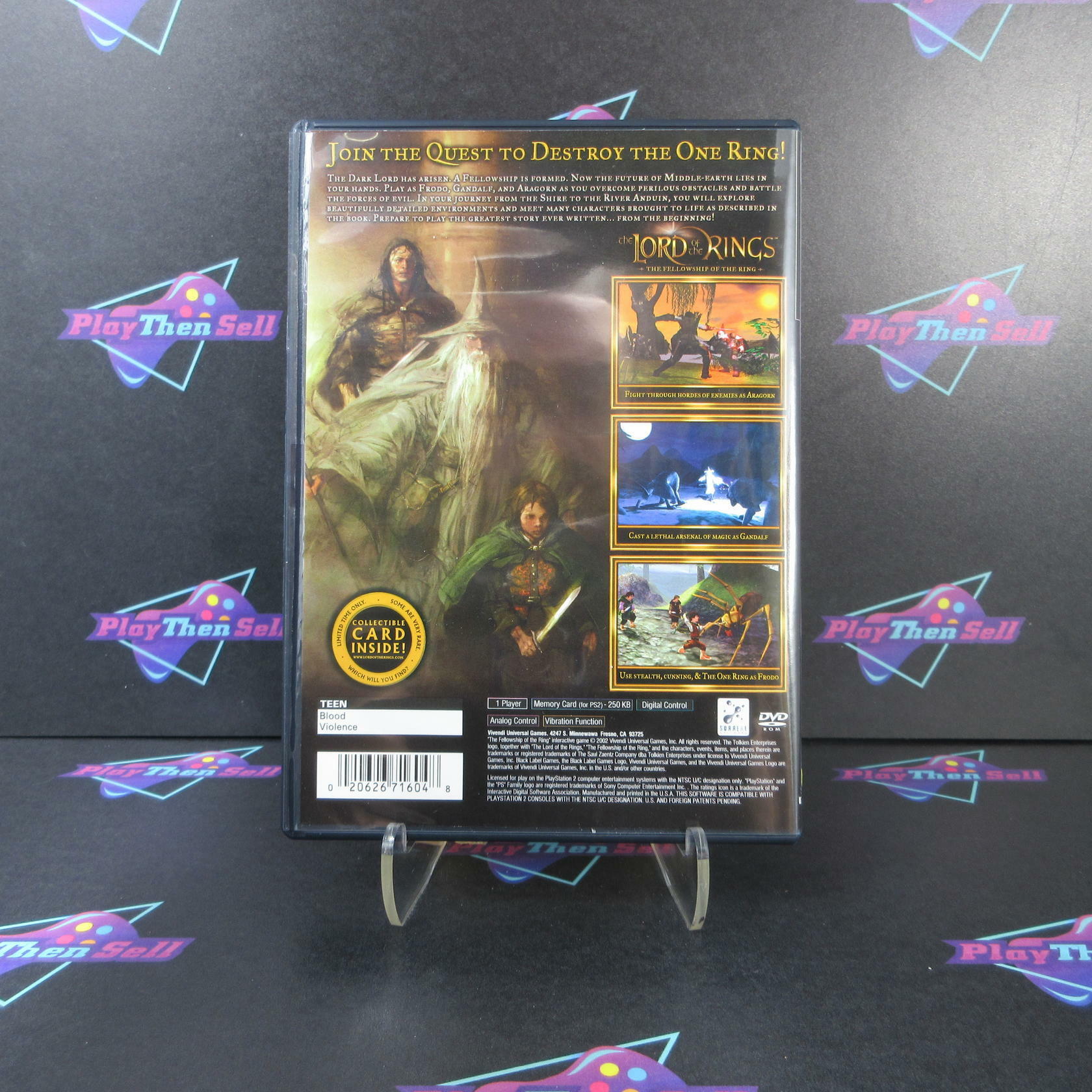 Lord of the Rings Fellowship of the Ring PlayStation 2 + Reg CIB - Refurbished