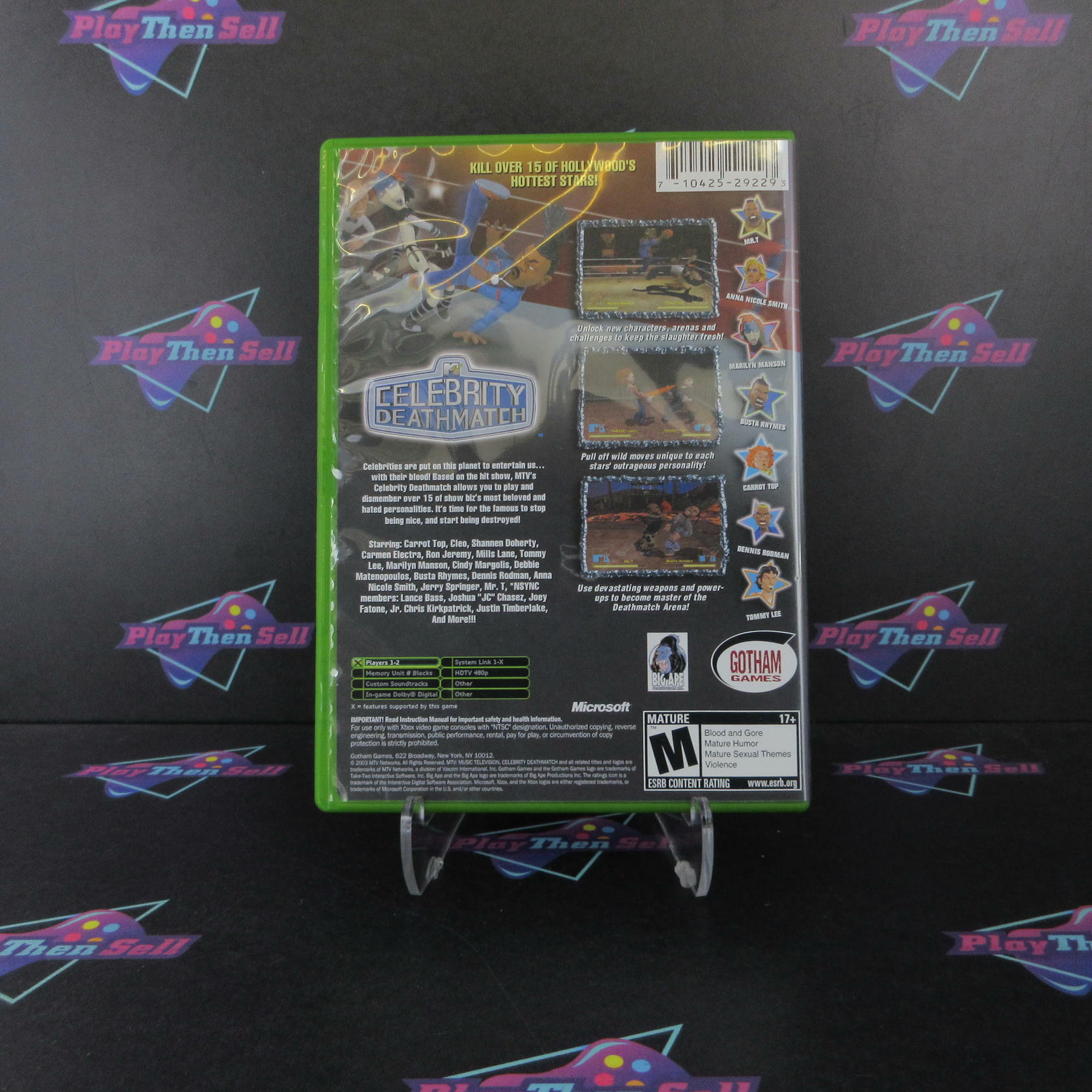 MTV Celebrity Deathmatch Xbox + Reg Card Complete - Refurbished