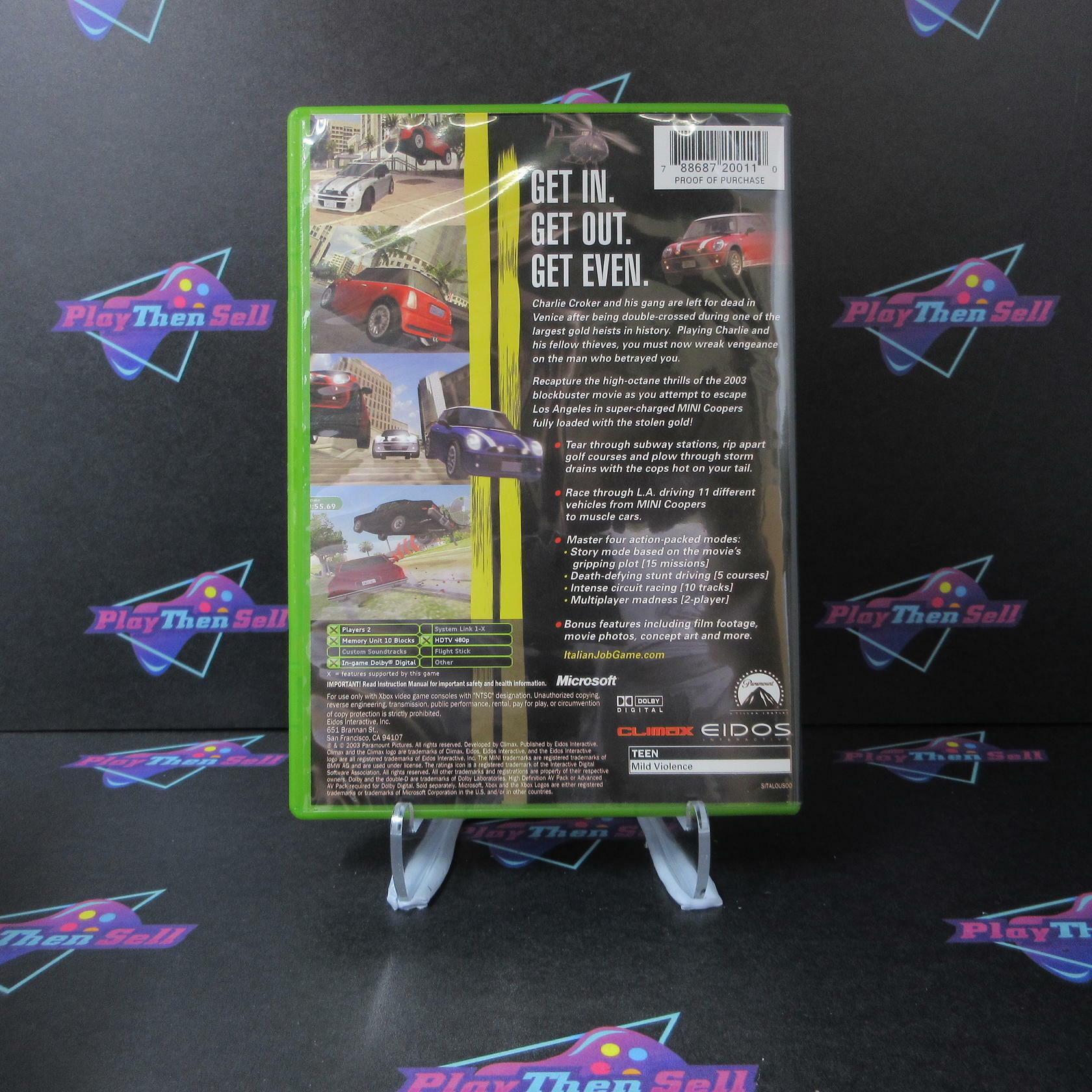 Italian Job Xbox + Reg Card Complete - Refurbished