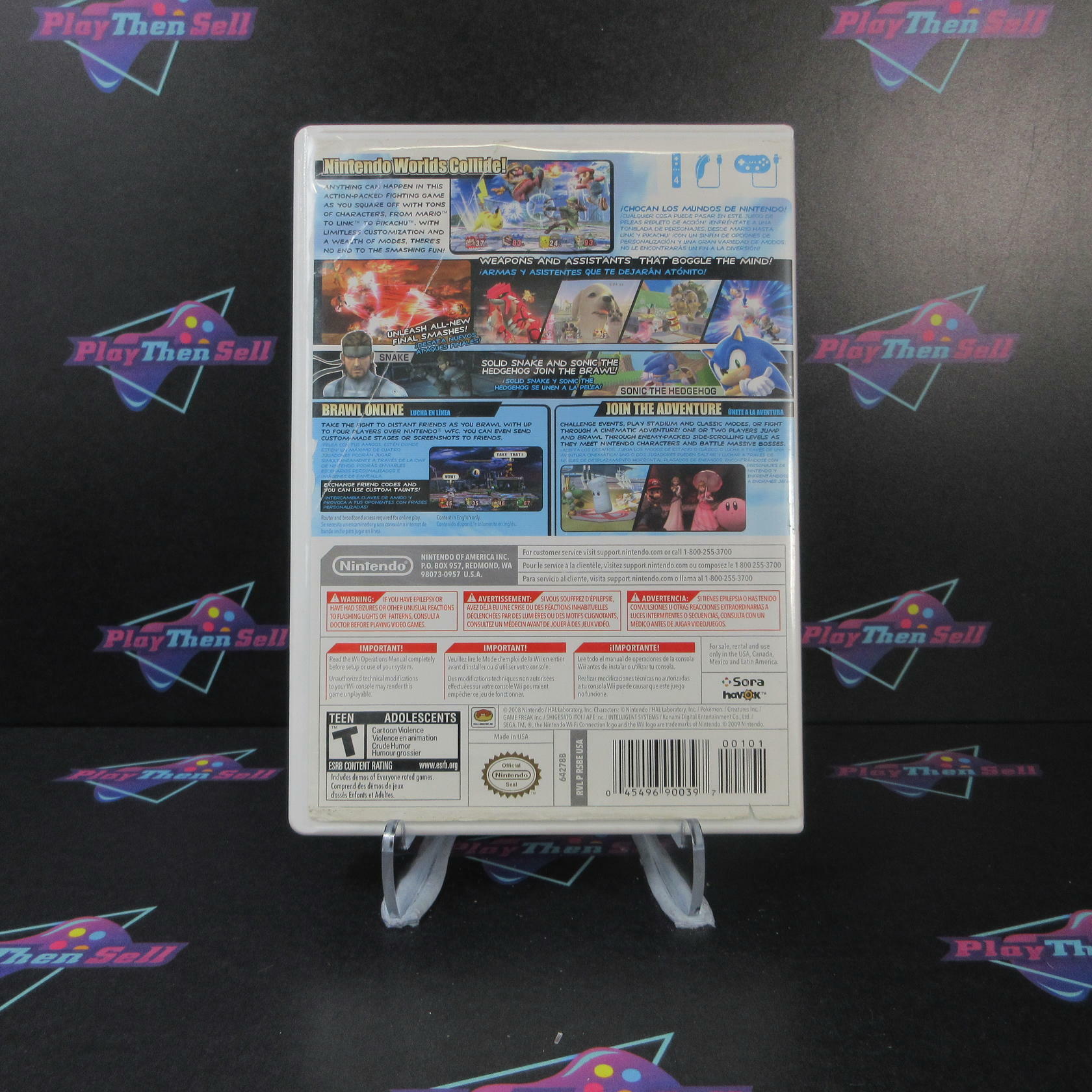 Super Smash Bros Brawl Nintendo Wii AD / NM - Very Good