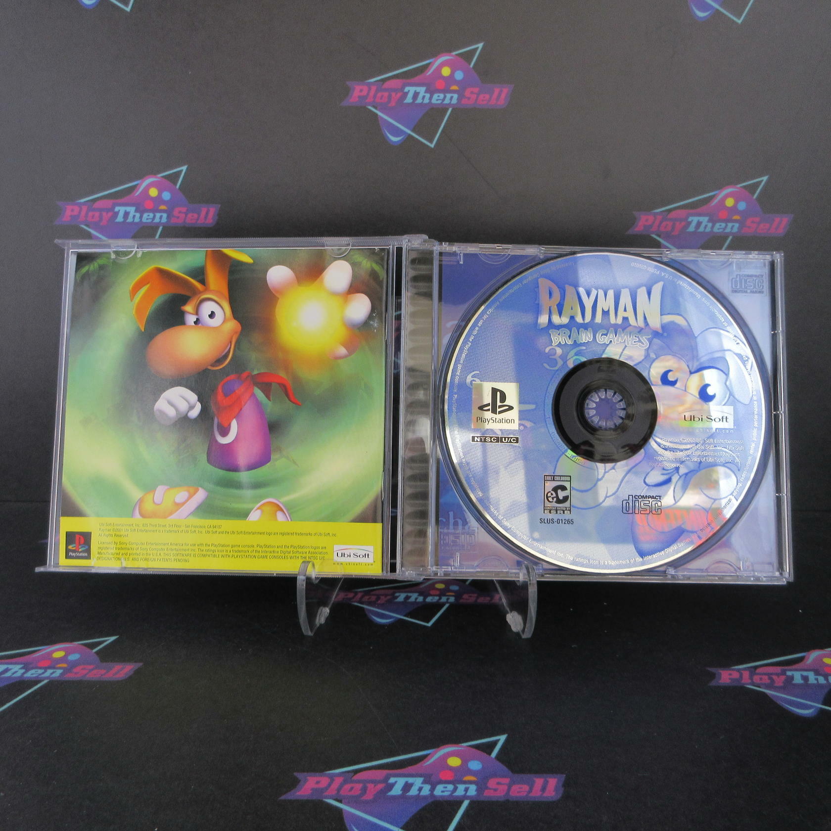 Rayman Brain Games PS1 PlayStation 1 MD + Reg Card Complete CIB - Very Good
