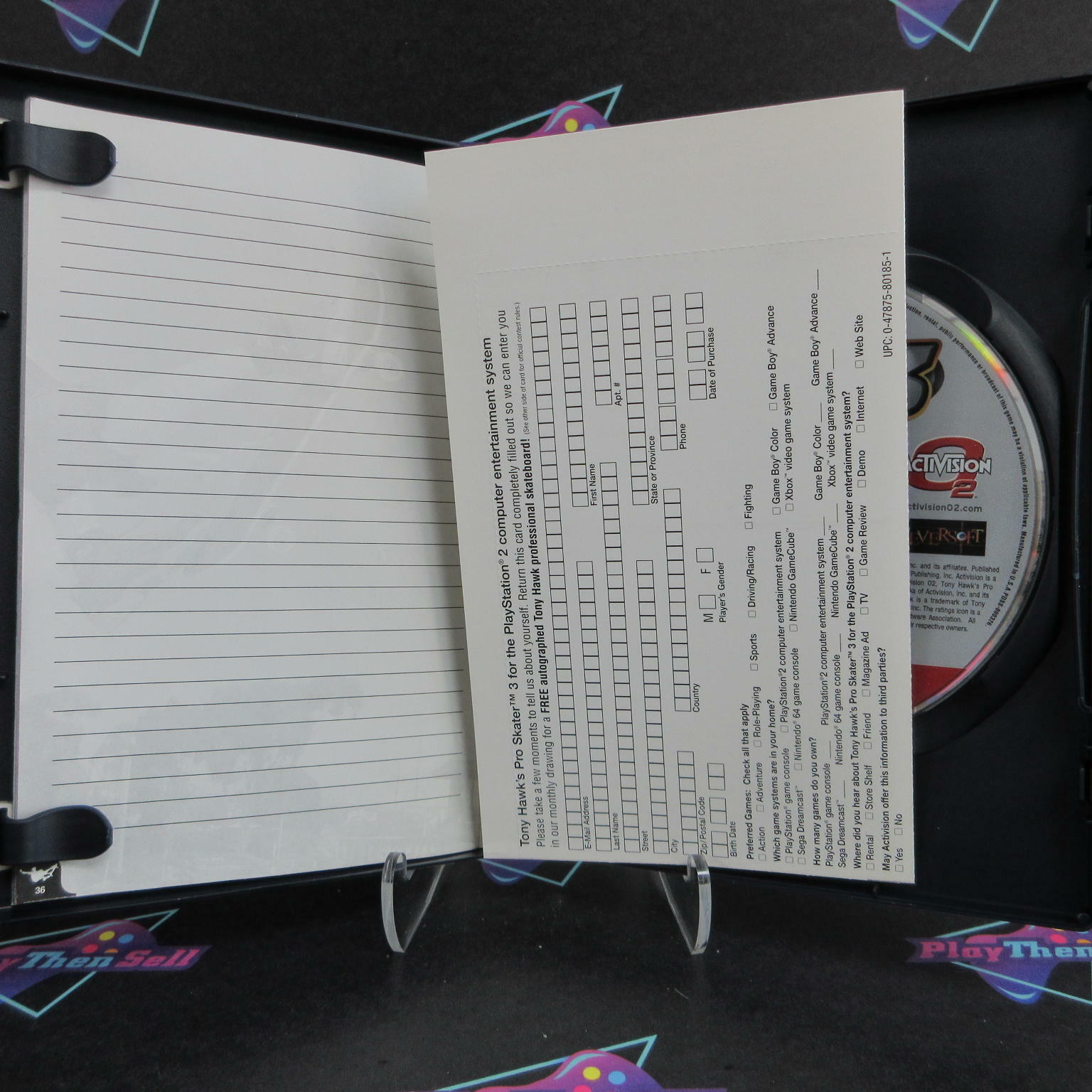 Tony Hawk's Pro Skater 3 PS2 PlayStation 2 GH + Reg Card Complete - Excellent