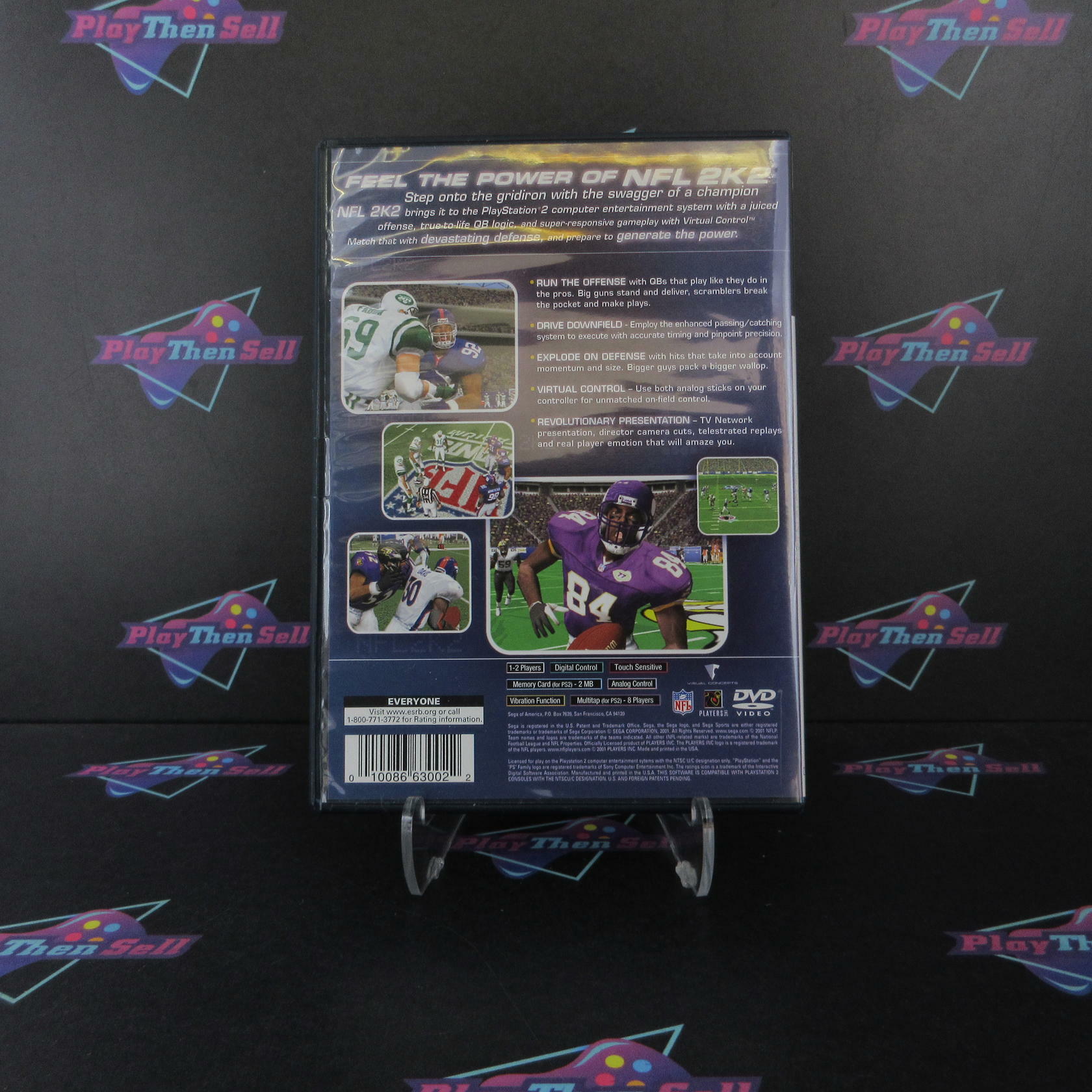 NFL 2K2 PS2 PlayStation 2 + Reg Card Complete - Excellent