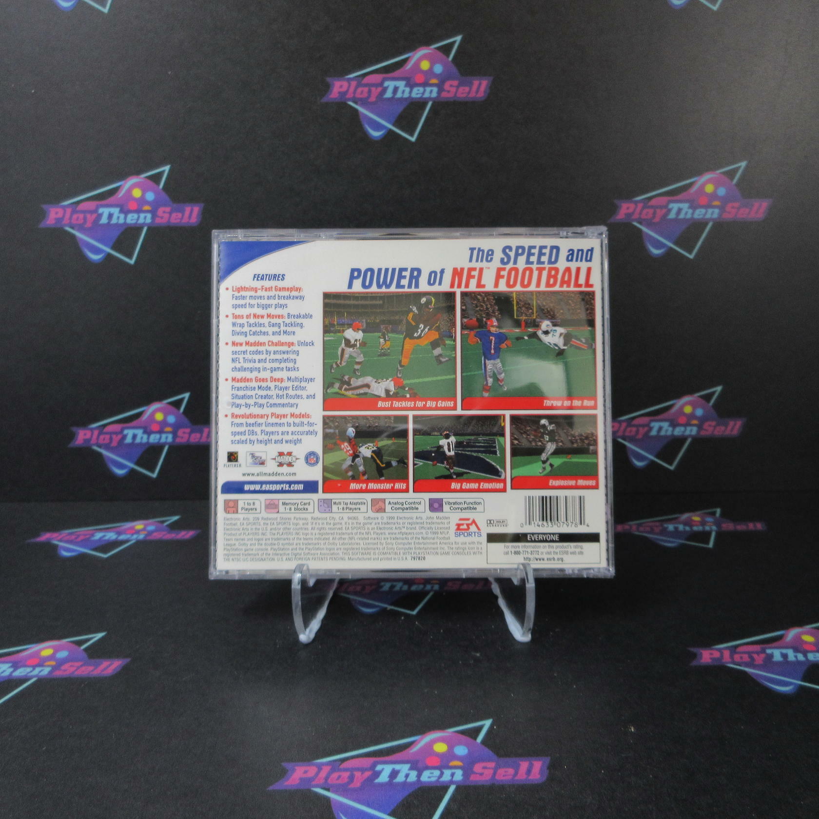 Madden NFL 2000 PS1 PlayStation 1 MD Complete CIB - Very Good
