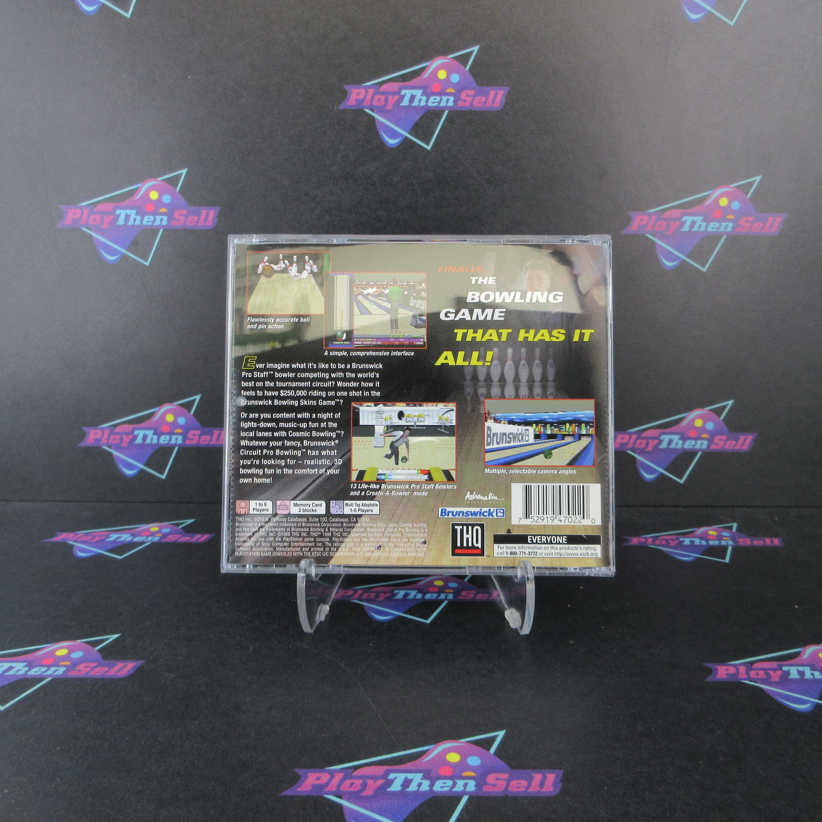 Brunswick Circuit Pro Bowling PS1 PlayStation 1 MD + Reg Card Complete CIB - Very Good