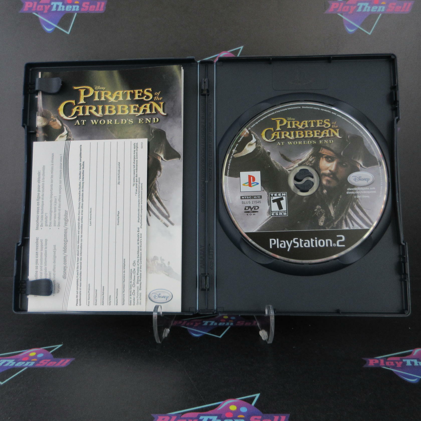 Pirates of the Caribbean At World's End PS2 + Reg / Movie Ticket CIB - Excellent