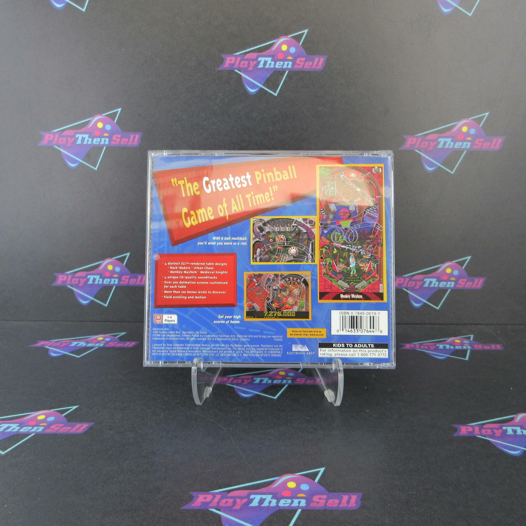 Extreme Pinball PS1 PlayStation 1 AD/MD Complete CIB - Very Good