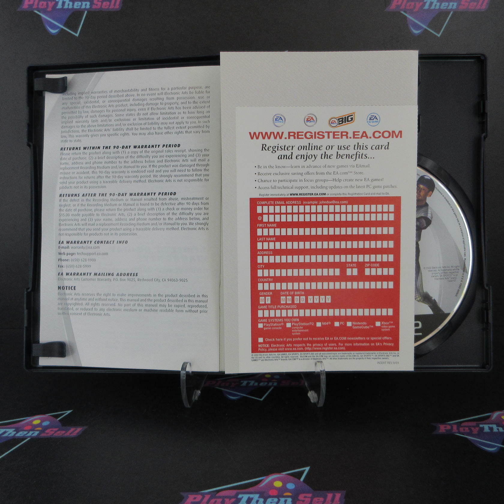 Triple Play 2002 PS2 PlayStation 2 MD + Reg Card Complete CIB - Very Good