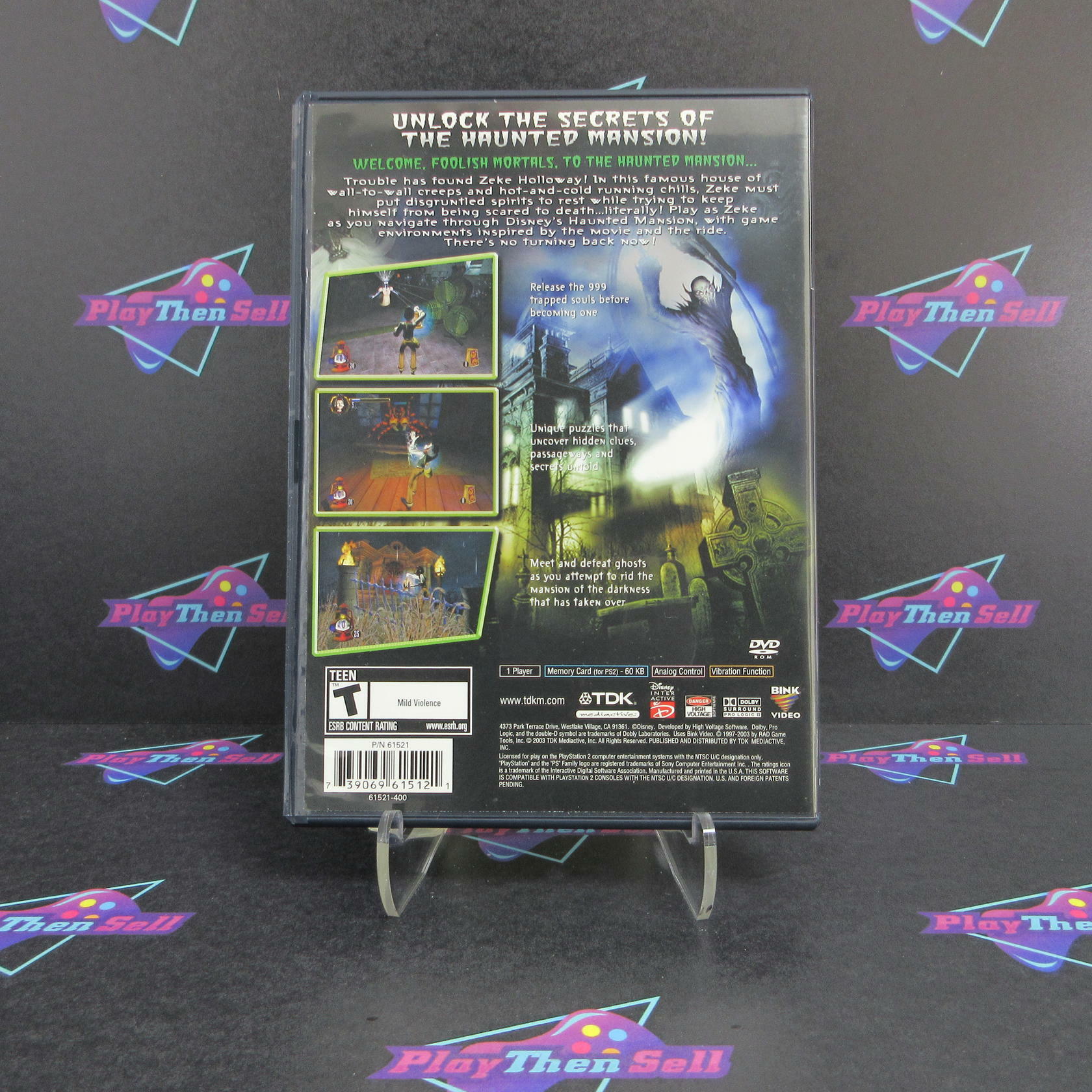 The Haunted Mansion PS2 PlayStation 2 + Movie Ticket Complete - Excellent