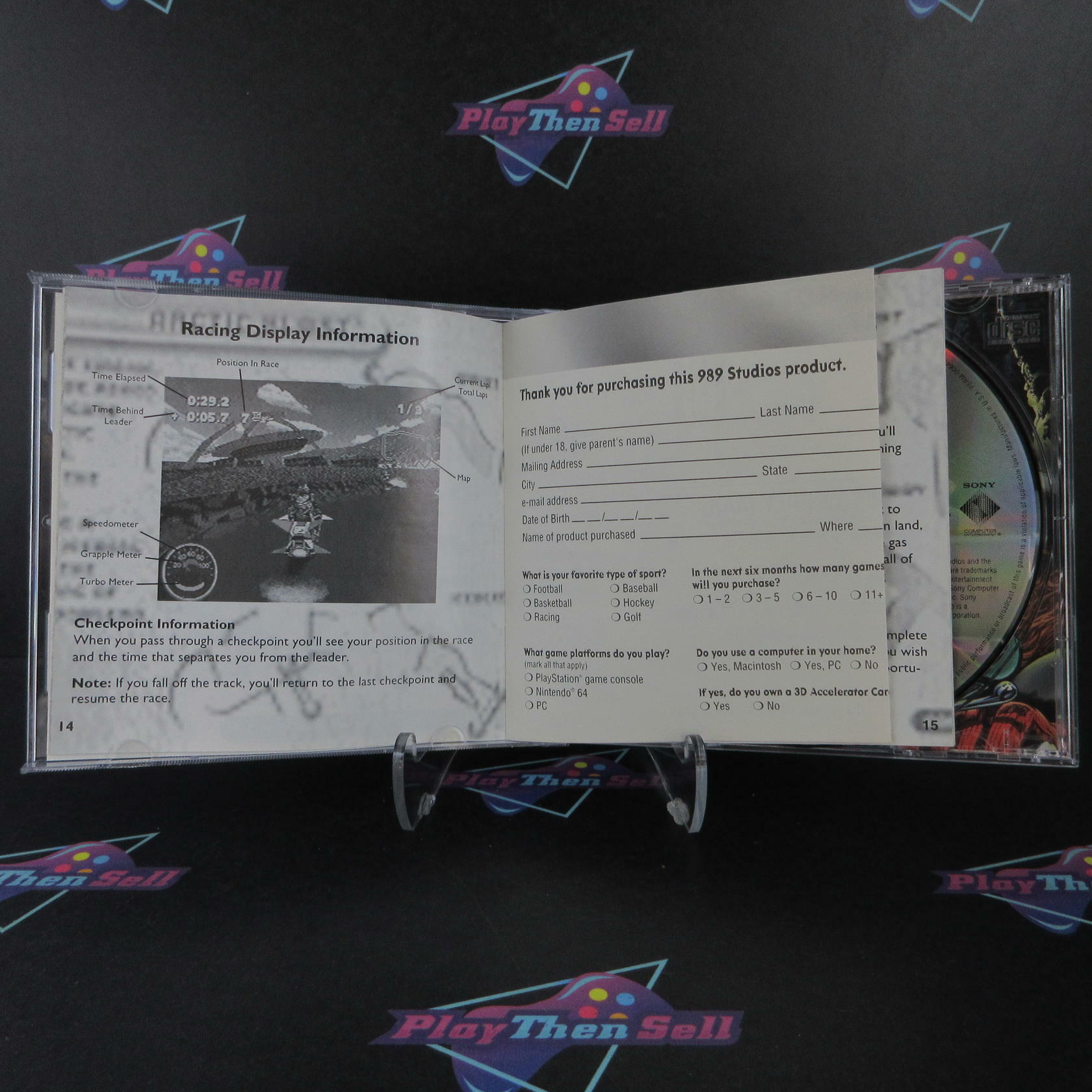 Jet Moto 2 PS1 PlayStation 1 GH + Reg Card Complete - Excellent