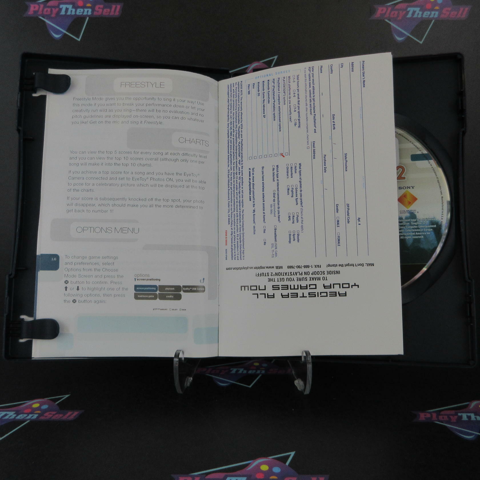 SingStar Pop Vol. 2 PS2 PlayStation 2 + Reg Card Complete - Excellent