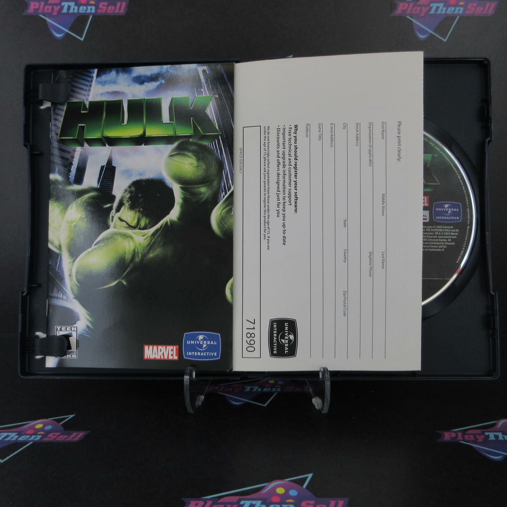 Hulk PS2 PlayStation 2 + Reg Card Complete - Excellent
