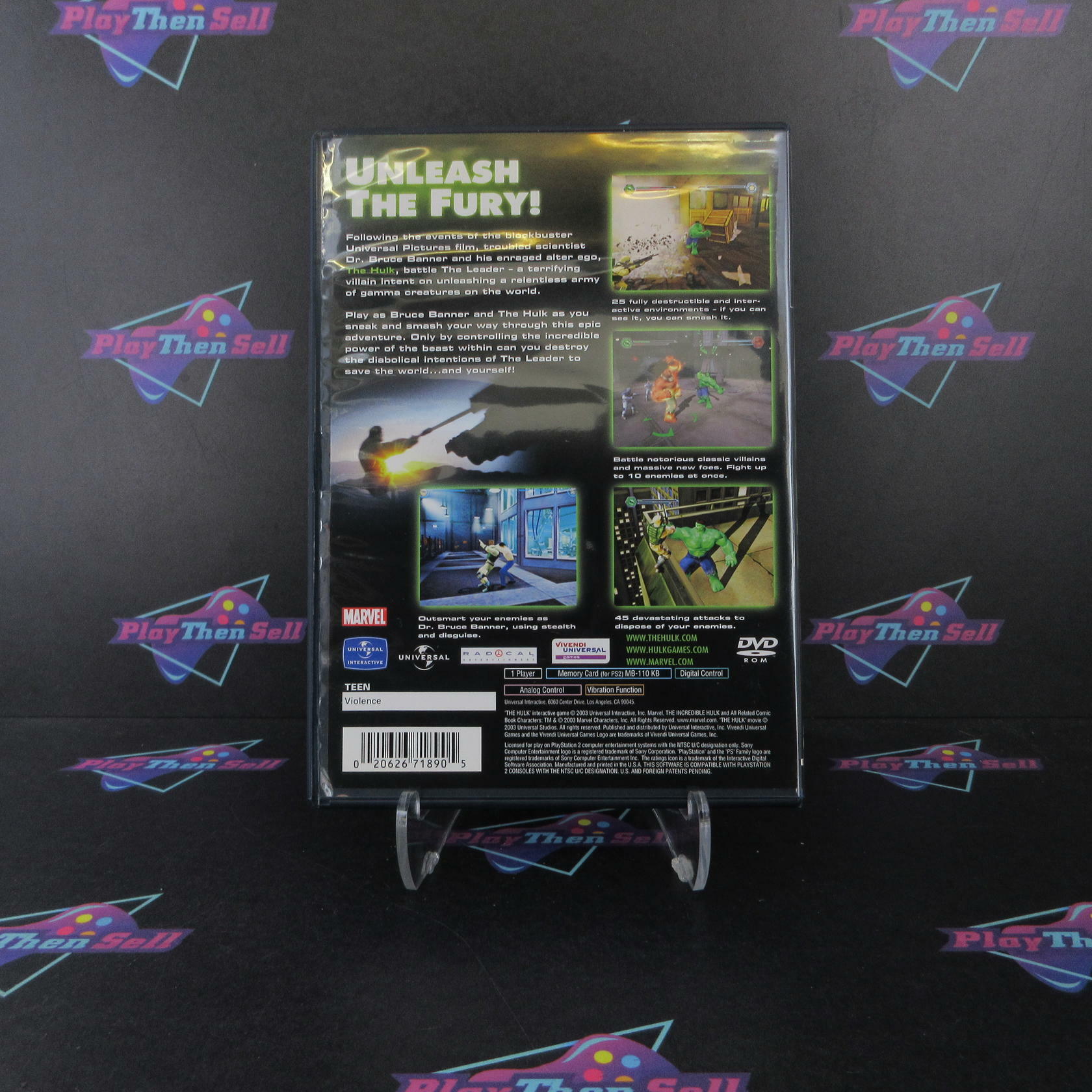 Hulk PS2 PlayStation 2 + Reg Card Complete - Excellent
