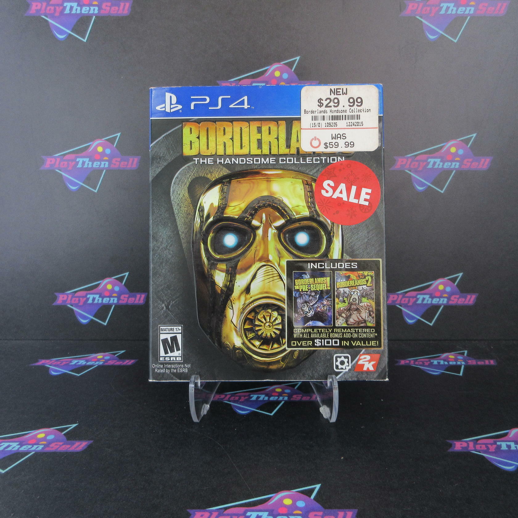 Borderlands The Handsome Collection PS4 PlayStation 4 + Sleeve CIB - Excellent