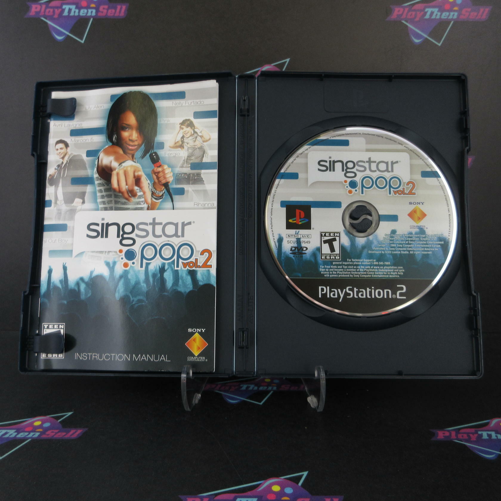 SingStar Pop Vol. 2 PS2 PlayStation 2 + Reg Card Complete - Excellent