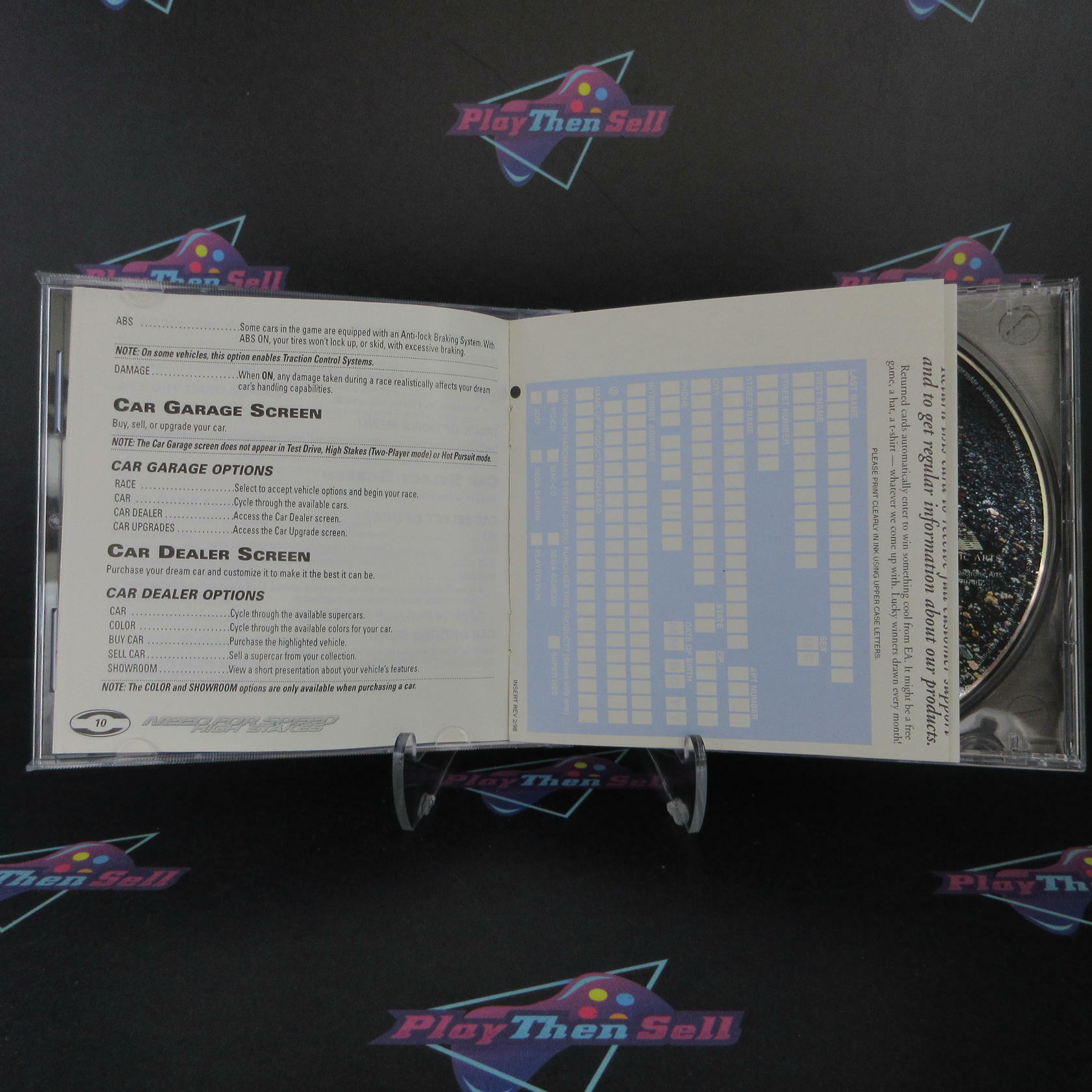 Need For Speed 4 High Stakes PS1 PlayStation 1 + Reg Card Complete - Excellent