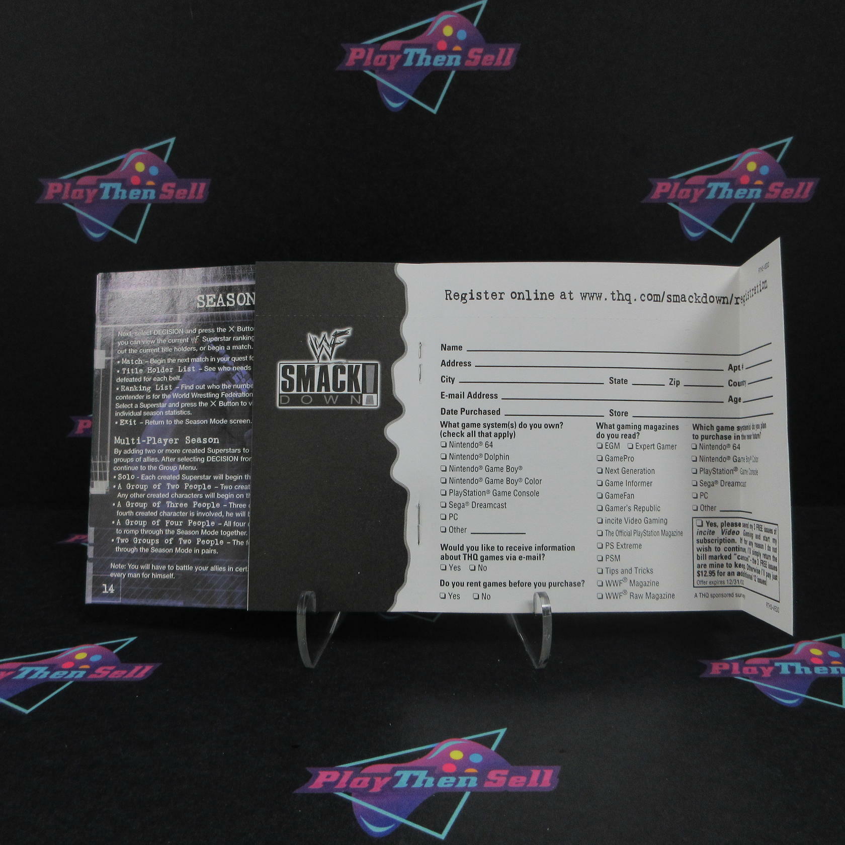 WWF Smackdown! PS1 PlayStation 1 + Reg Card Complete - Excellent