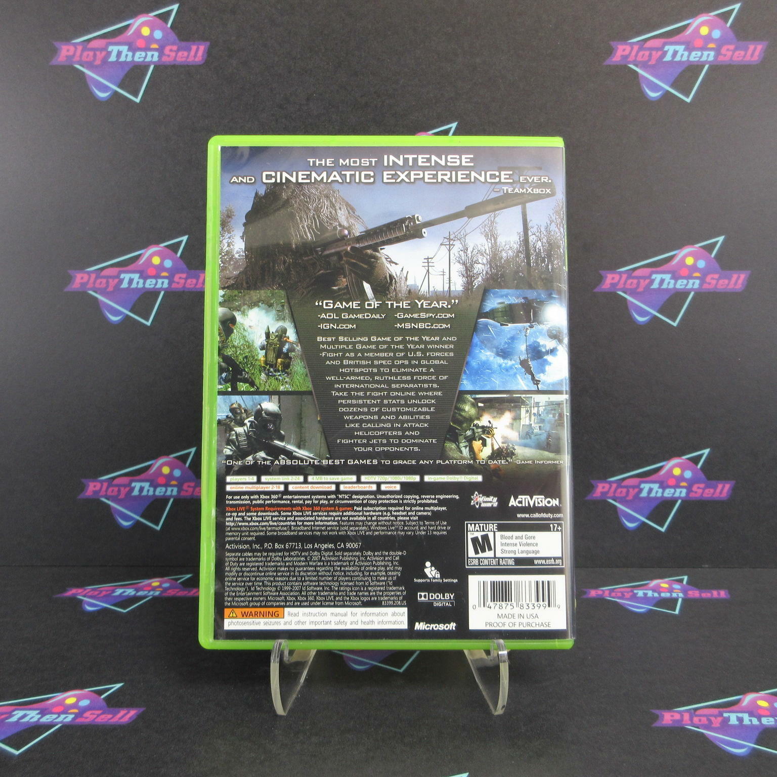 Call of Duty 4 Modern Warfare GOTY Xbox 360 Complete - Excellent