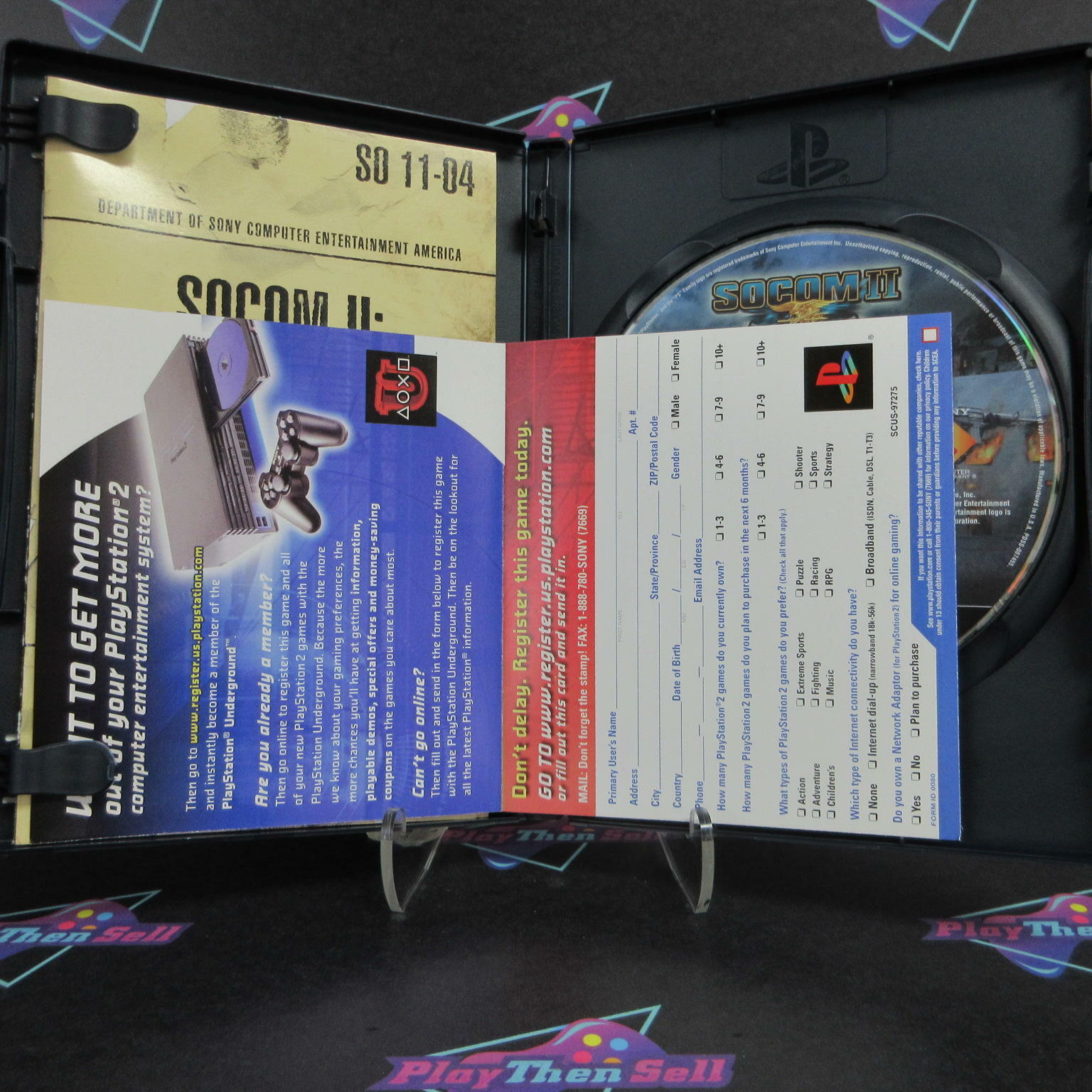 SOCOM II 2 US Navy Seals PS2 PlayStation 2 + Reg Card Complete - Excellent
