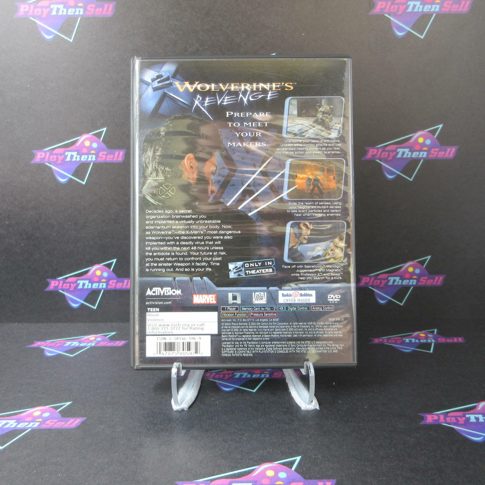 X2 Wolverine's Revenge PS2 PlayStation 2 + Reg Card Complete - Excellent
