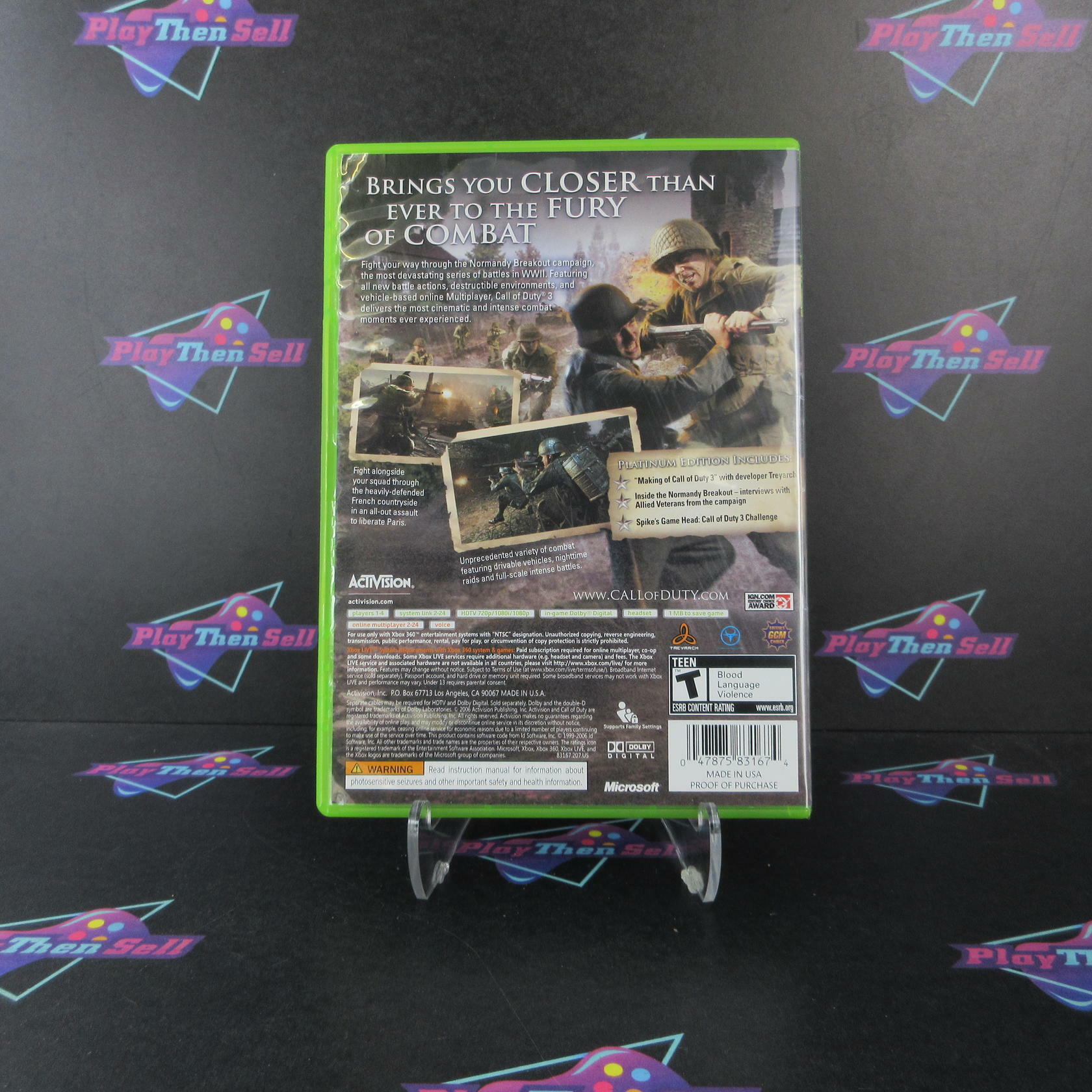 Call of Duty 3 PH Xbox 360 Complete - Excellent