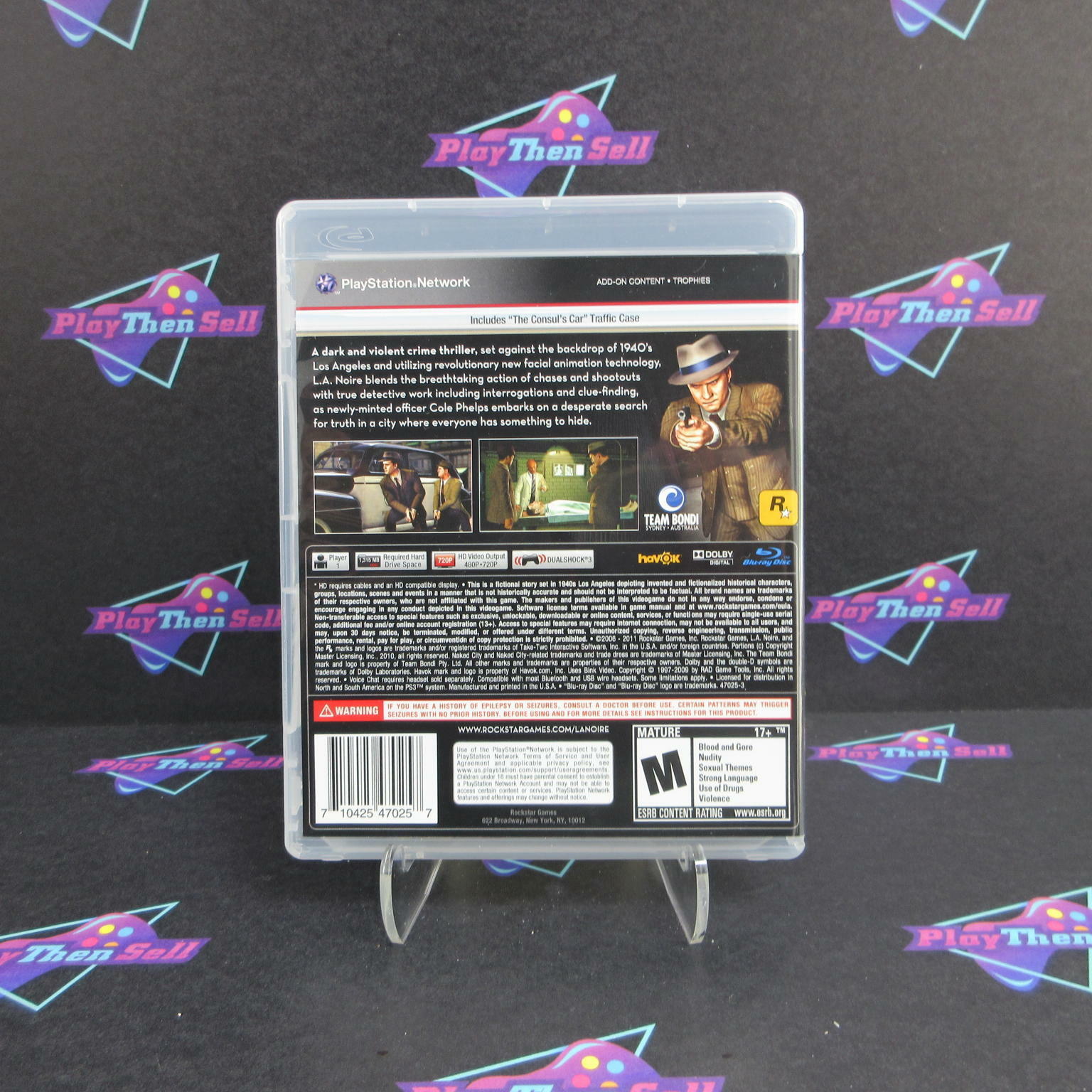 L.A. Noire PS3 PlayStation 3 + Badge Pursuit Challenge Complete - Excellent