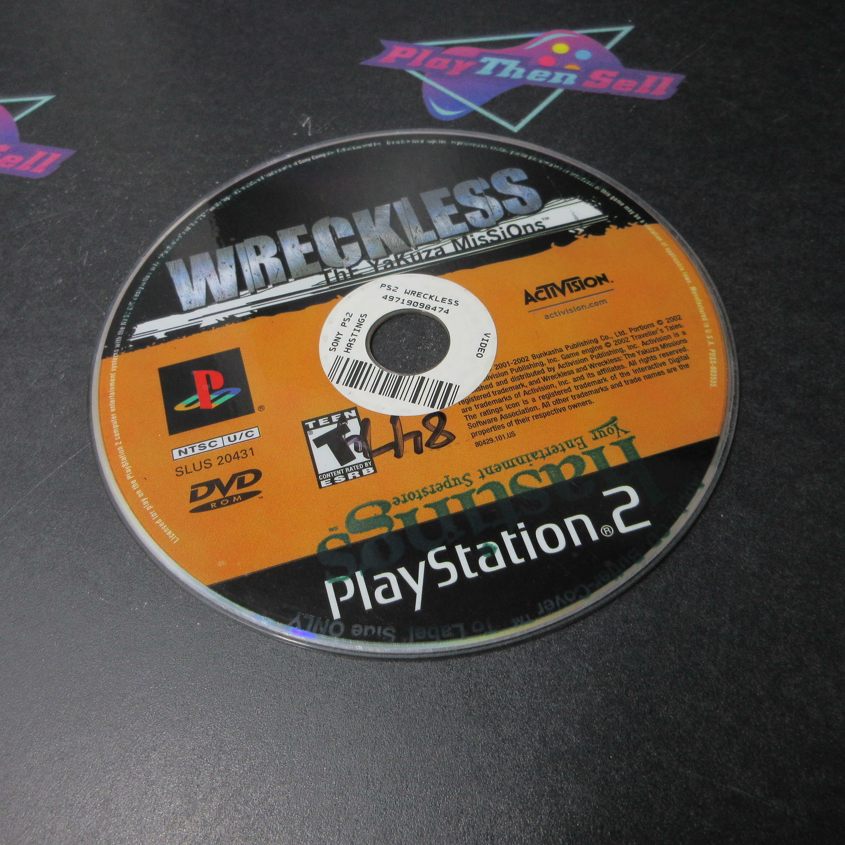 Wreckless The Yakuza Missions PS2 PlayStation 2 AD/DD + Reg Card Complete CIB - Very Good