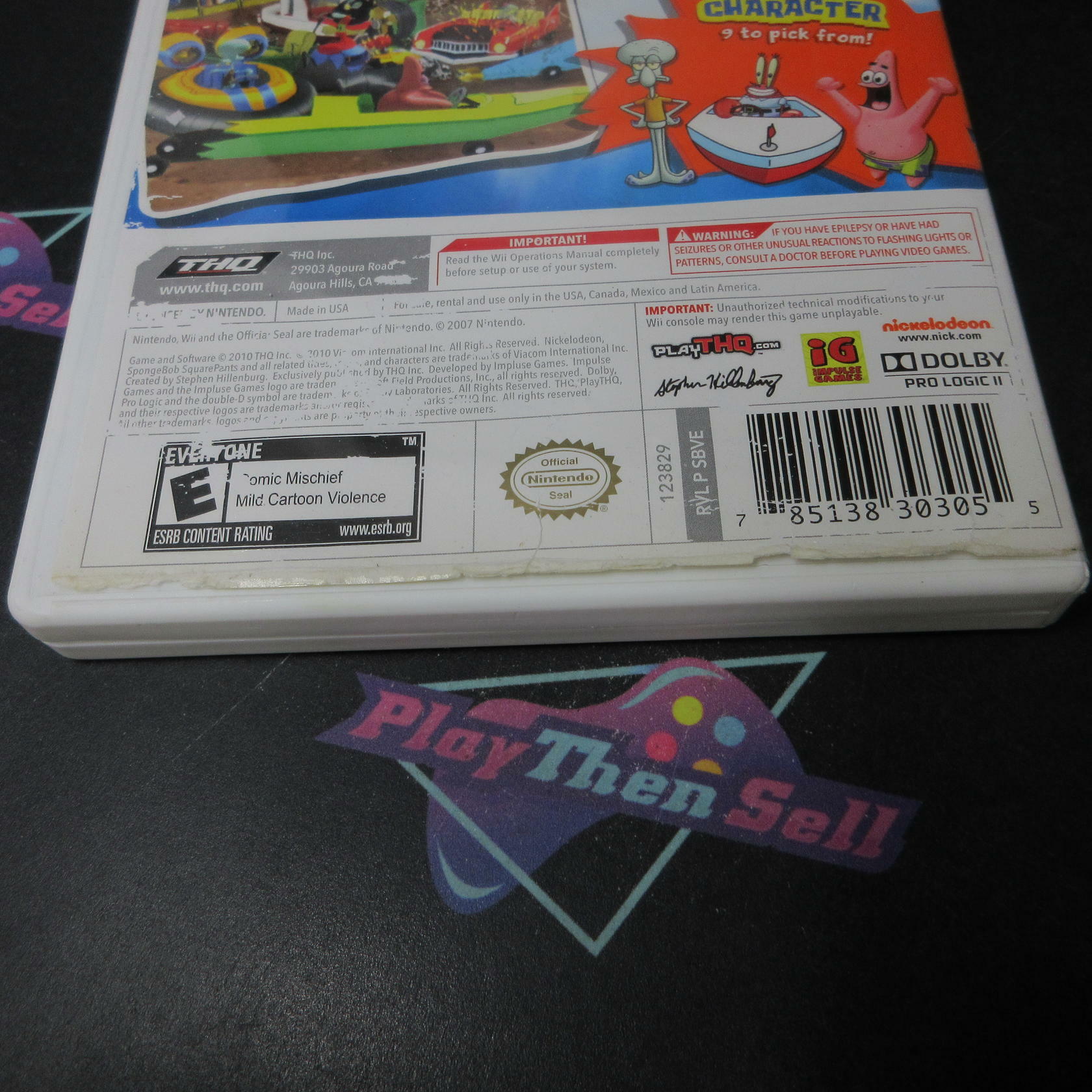 Spongebob Boating Bash Nintendo Wii AD/DD/NM - Very Good