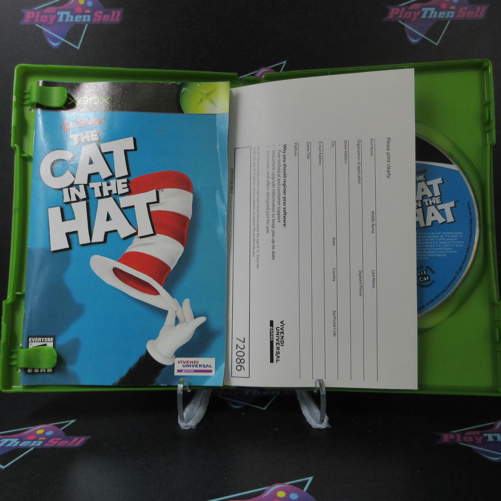 Dr Seuss The Cat in the Hat Xbox AD/MD + Reg Card Complete CIB - Very Good