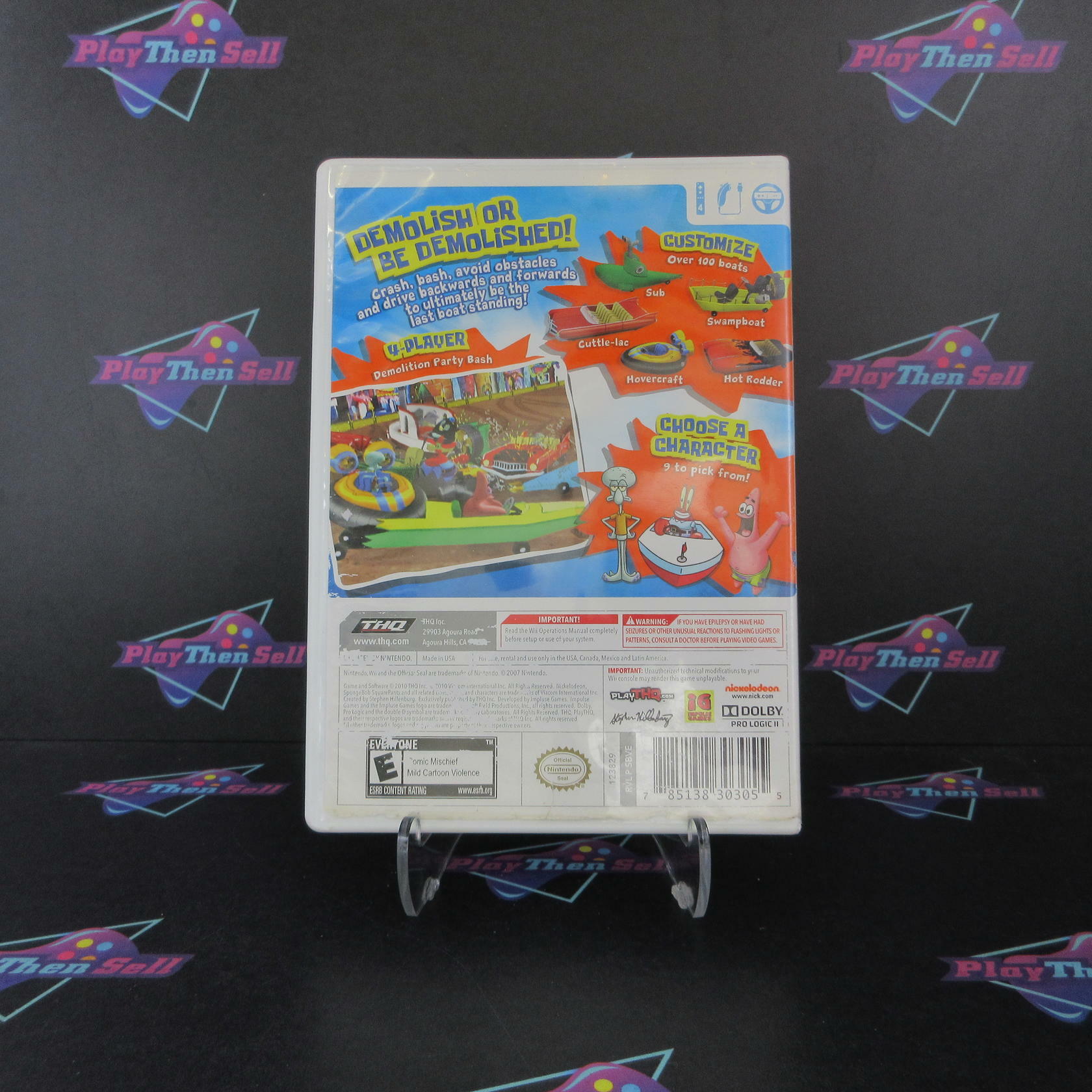 Spongebob Boating Bash Nintendo Wii AD/DD/NM - Very Good