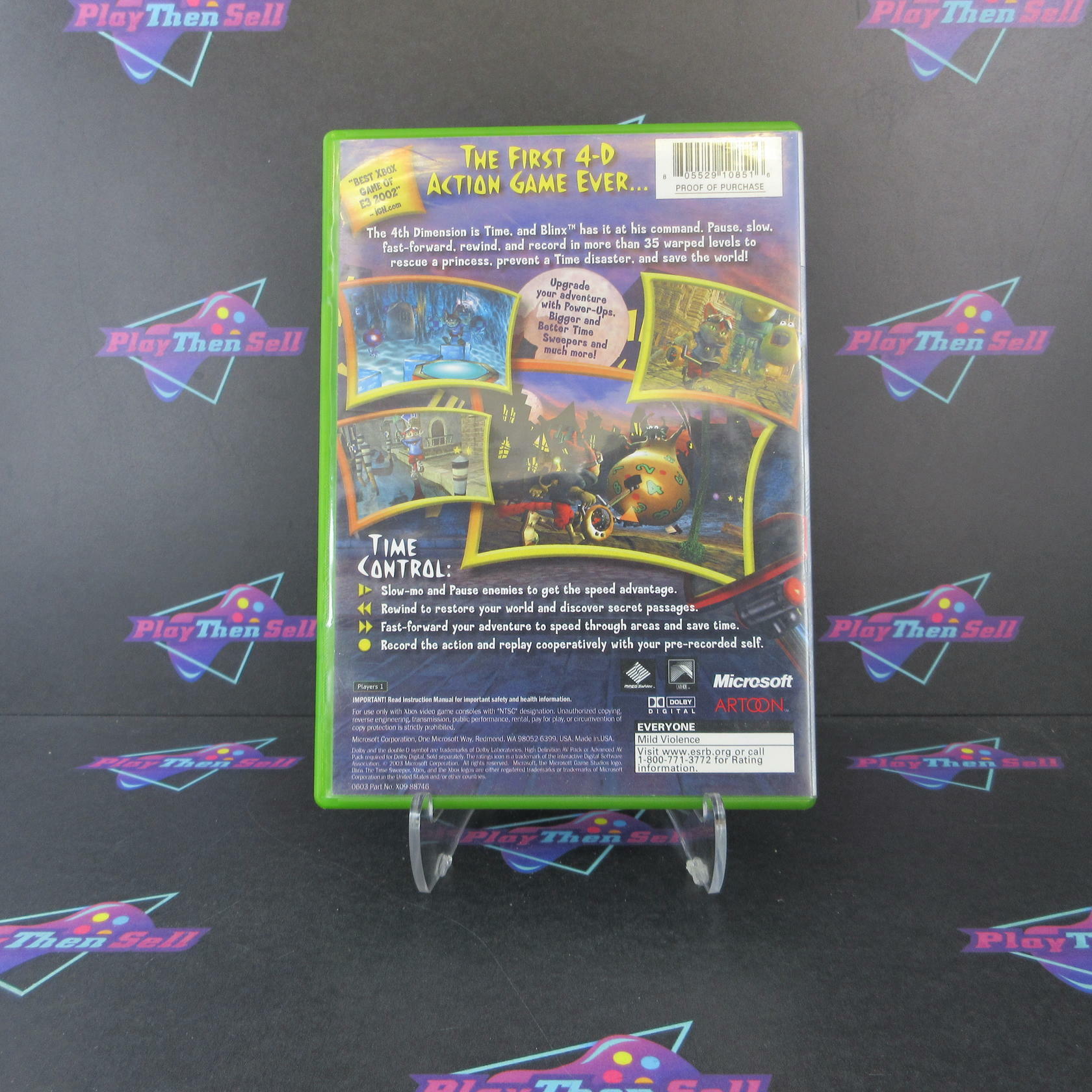 Blinx The Time Sweeper Xbox PH MD Complete CIB - Very Good