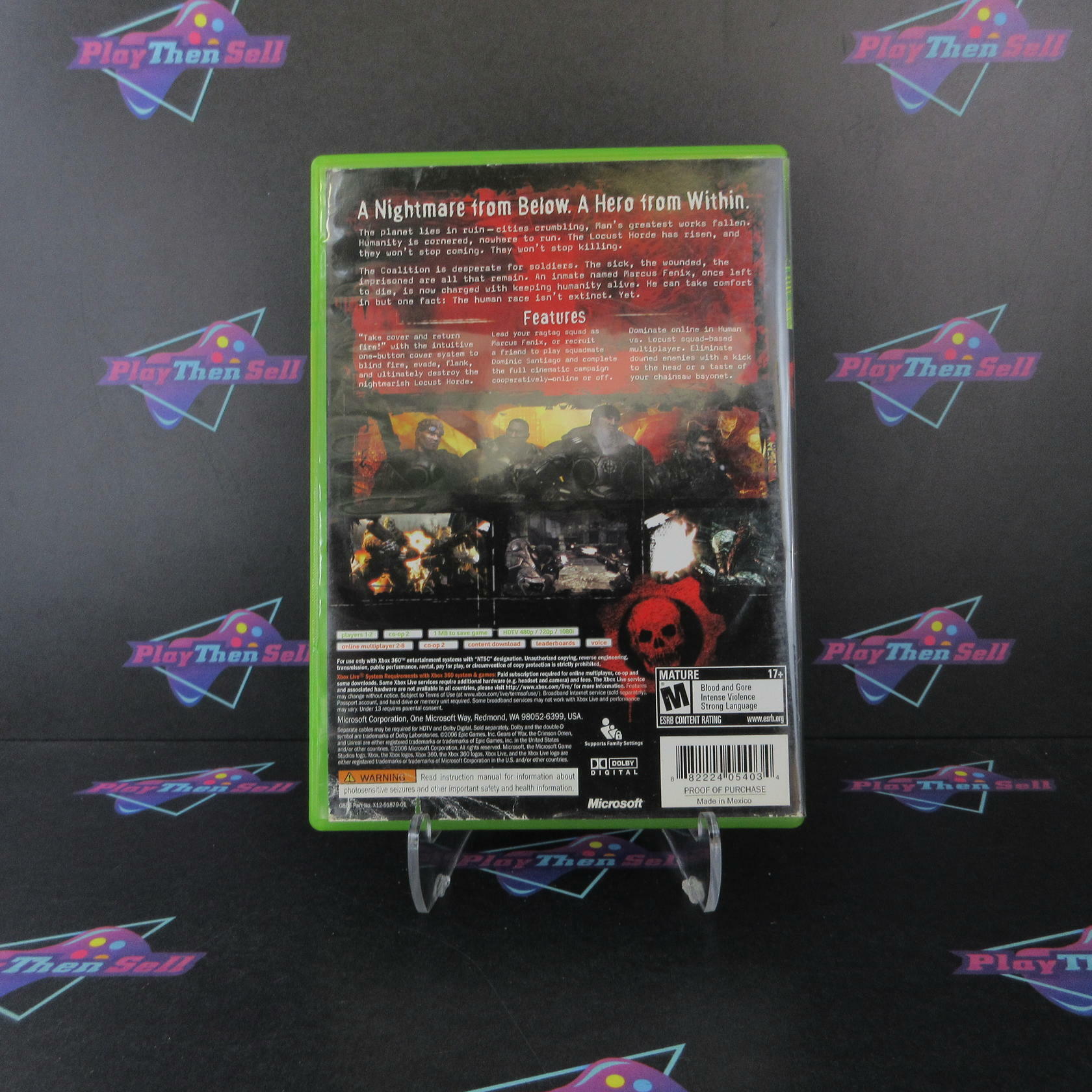 Gears Of War Xbox 360 AD/NM - Very Good