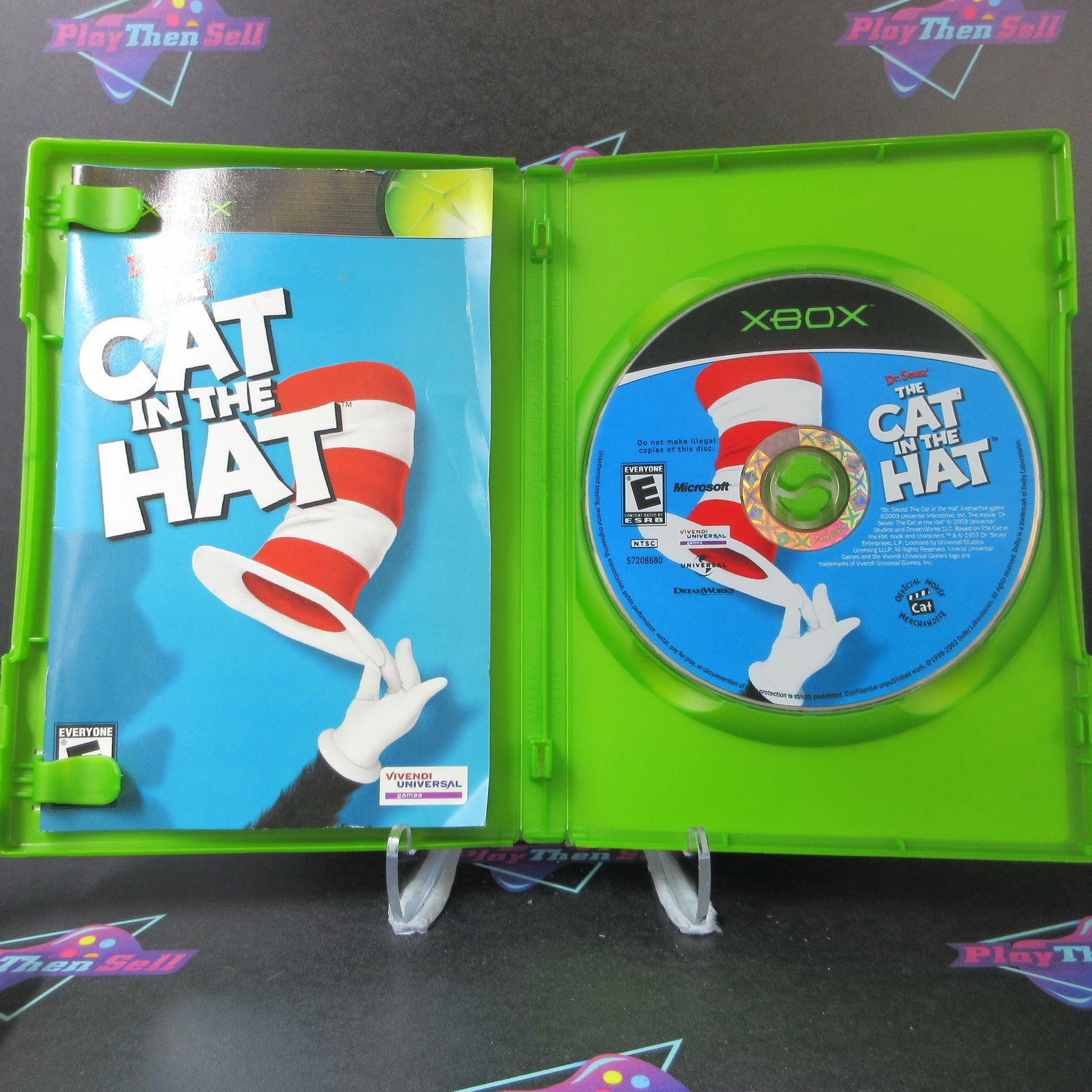 Dr Seuss The Cat in the Hat Xbox AD/MD + Reg Card Complete CIB - Very Good