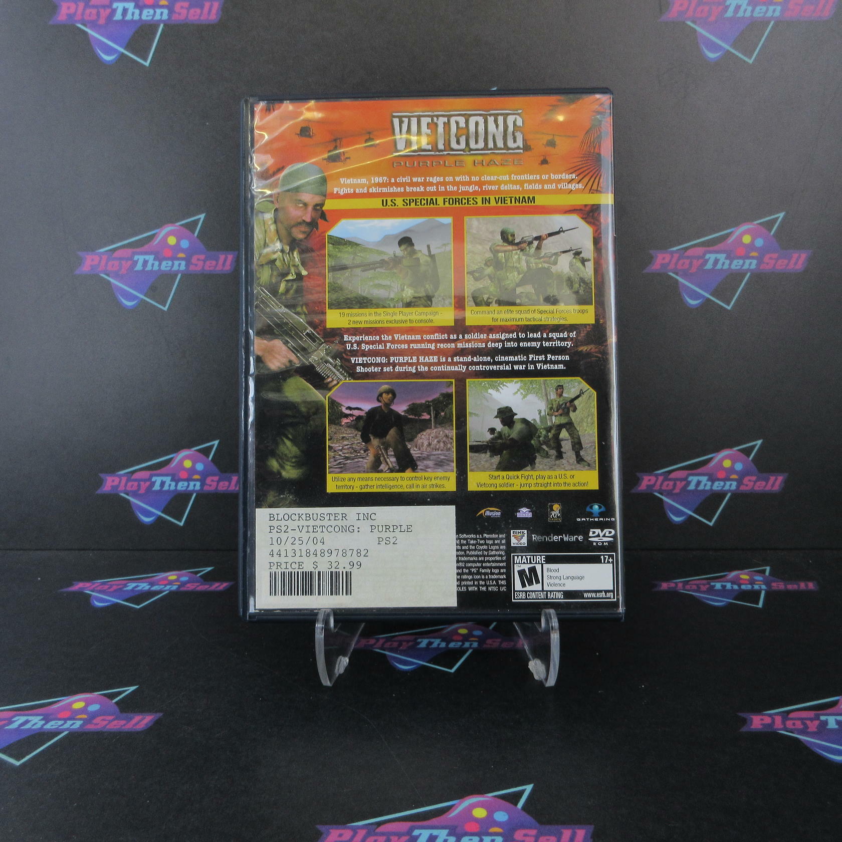 Vietcong Purple Haze PS2 PlayStation 2 AD/MD + Reg Card Complete CIB - Very Good