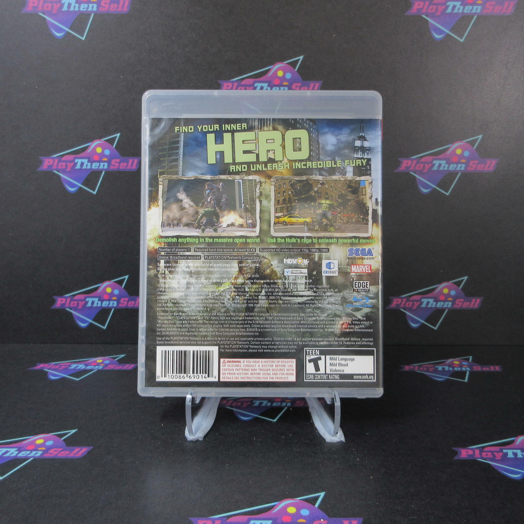 The Incredible Hulk PS3 PlayStation 3 - Very Good