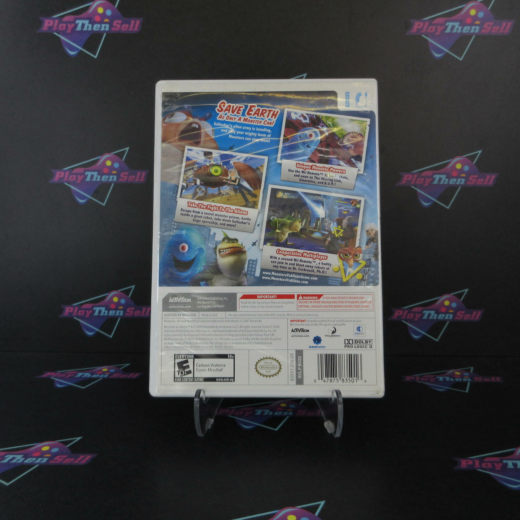Monsters vs. Aliens Nintendo Wii AD/NM - Very Good
