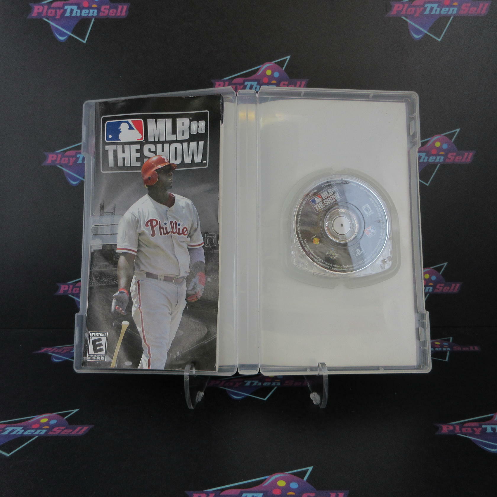 MLB 08 The Show Sony PSP Clear UMD AD/MD Complete CIB - Very Good
