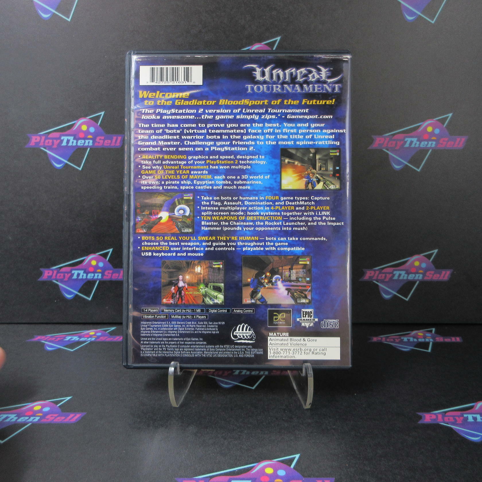 Unreal Tournament PS2 PlayStation 2 AD Complete CIB - Very Good