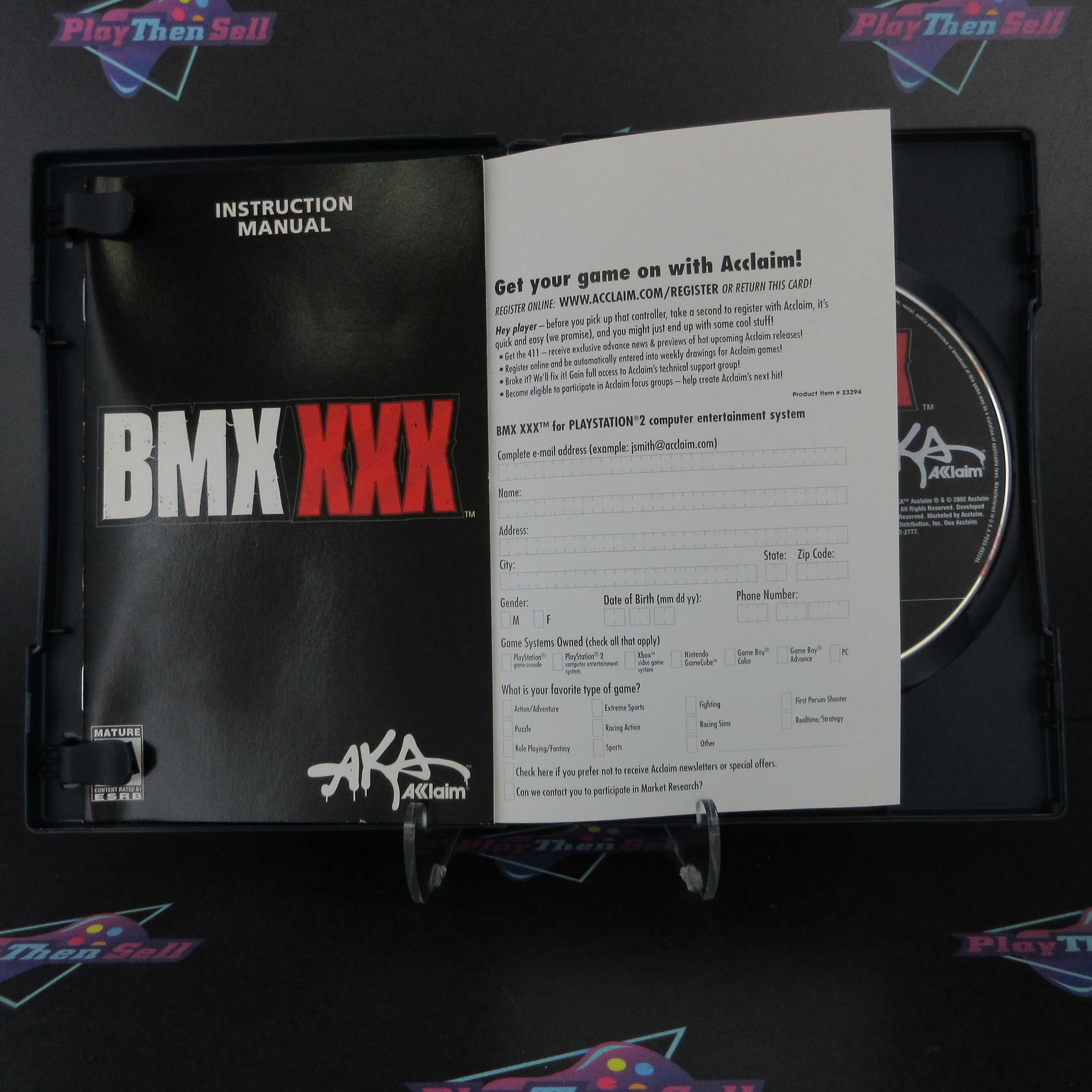 BMX XXX PS2 PlayStation 2 + Poster / Reg Card Complete - Excellent