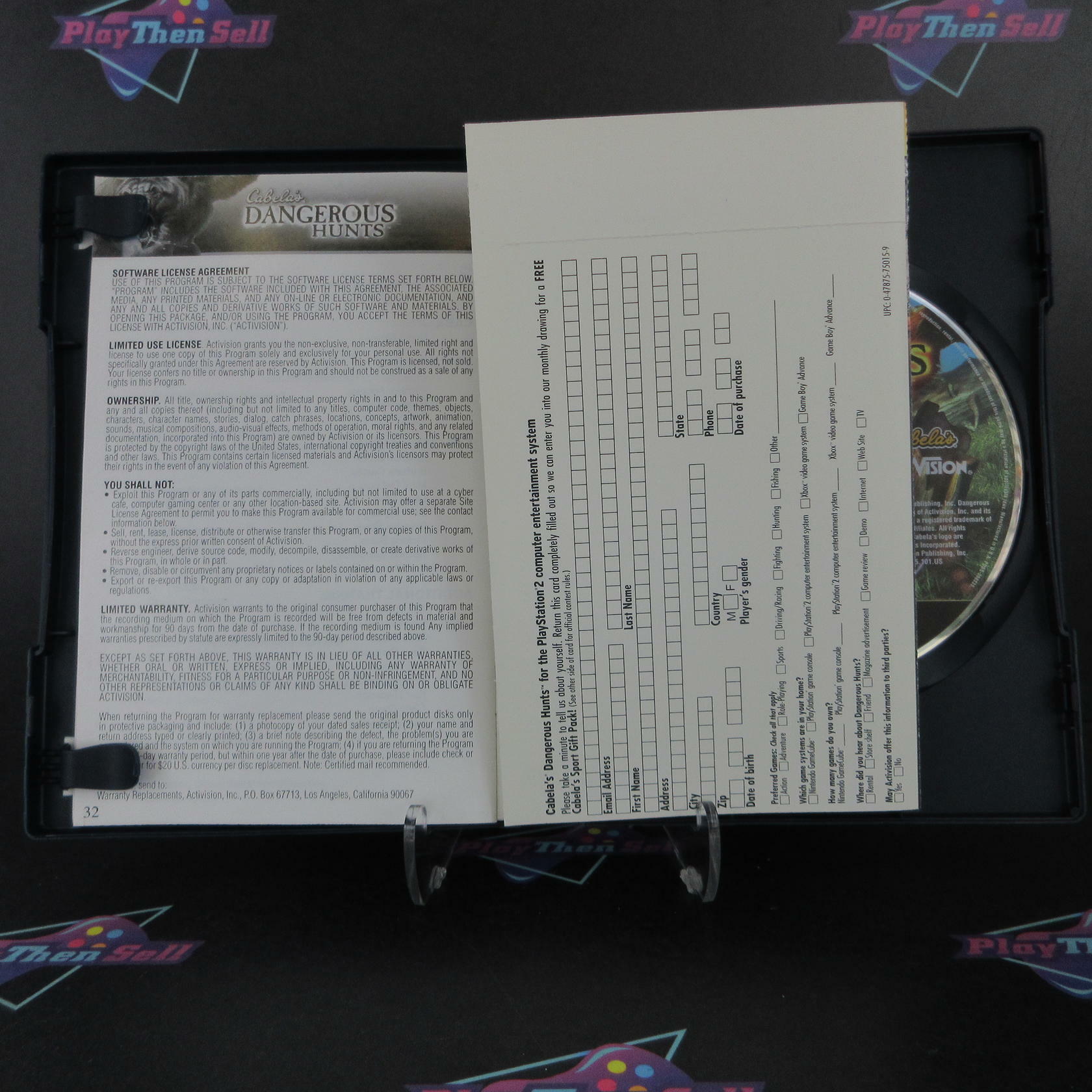 Cabela's Dangerous Hunts PS2 PlayStation 2 + Reg Card Complete - Excellent
