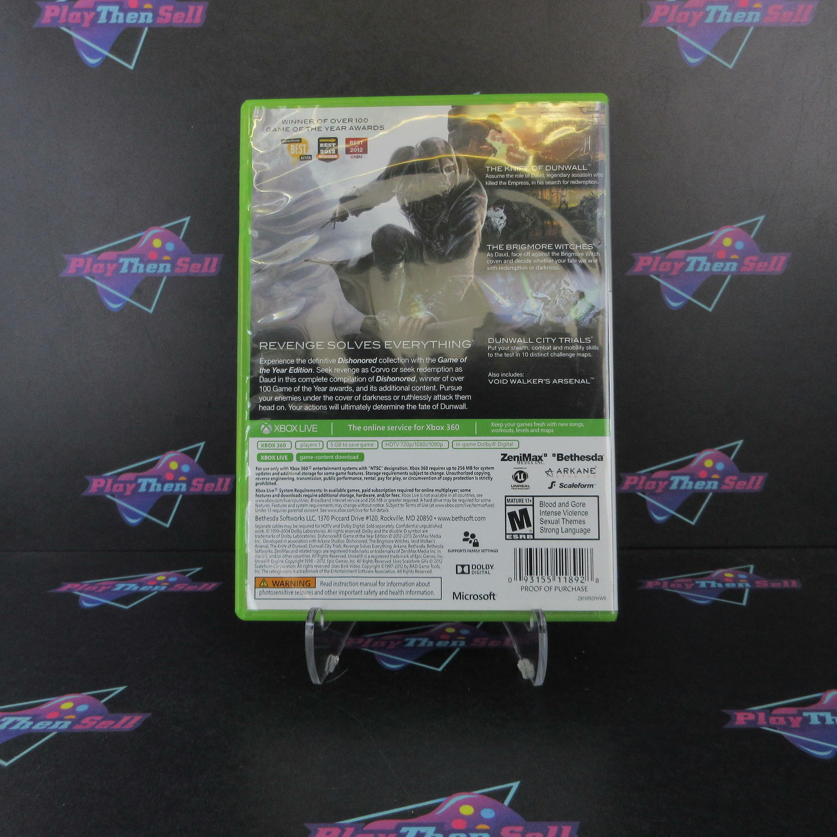 Dishonored GOTY Edition Xbox 360 PH Complete - Excellent