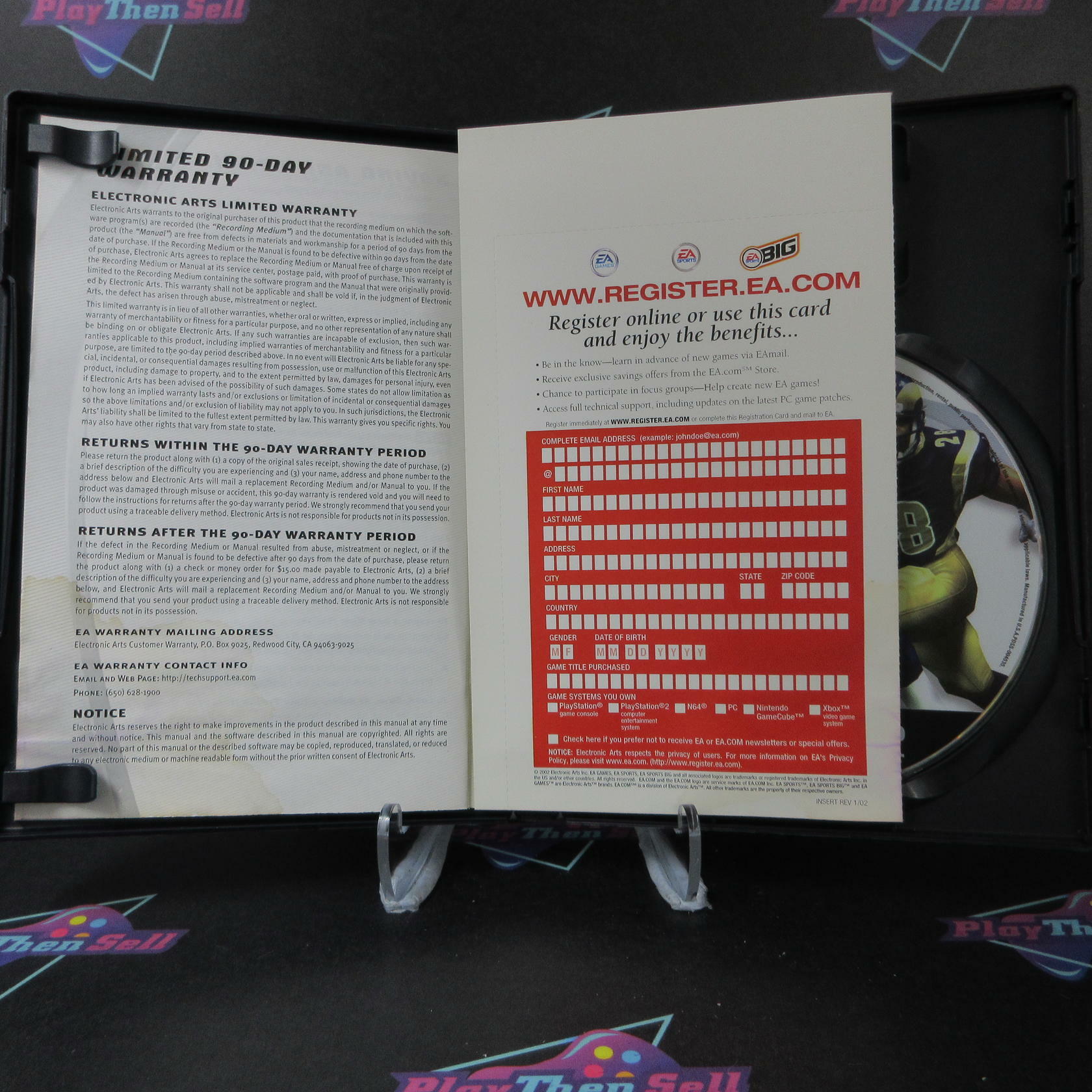 Madden NFL 2003 + Reg Card PS2 PlayStation 2 AD/MD Complete CIB - Very Good