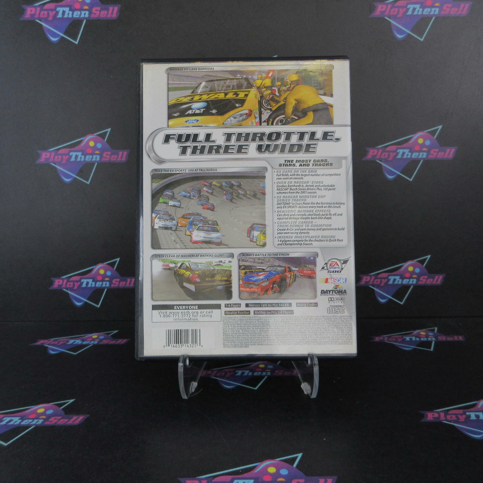 NASCAR Thunder 2002 PS2 PlayStation 2 AD/MD + Reg Card Complete CIB - Very Good