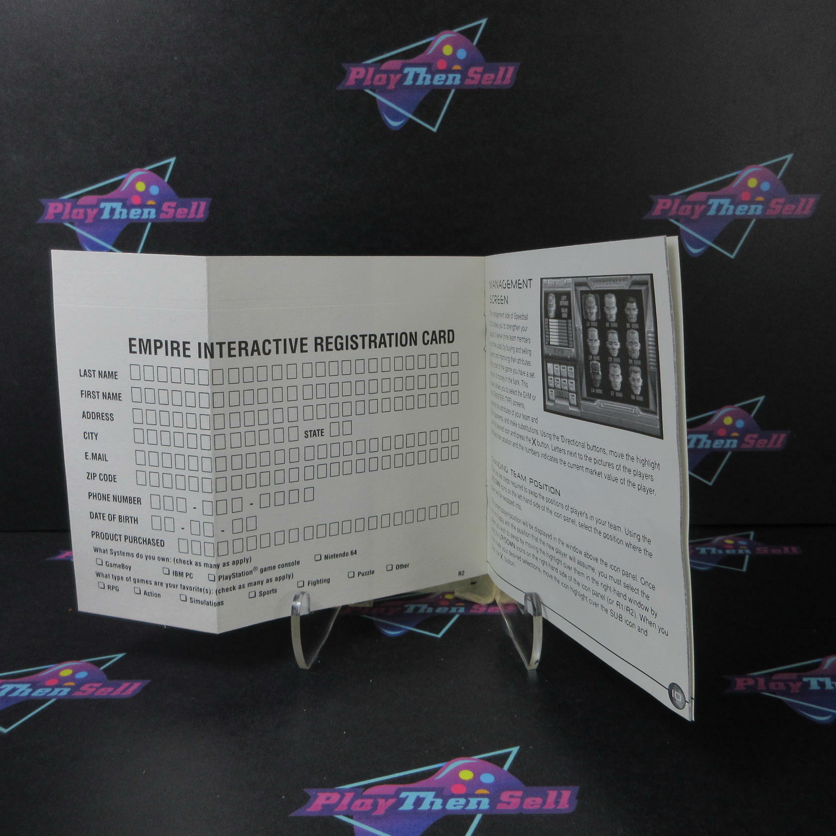 Speedball 2100 PS1 PlayStation 1 + Reg Card Complete - Excellent