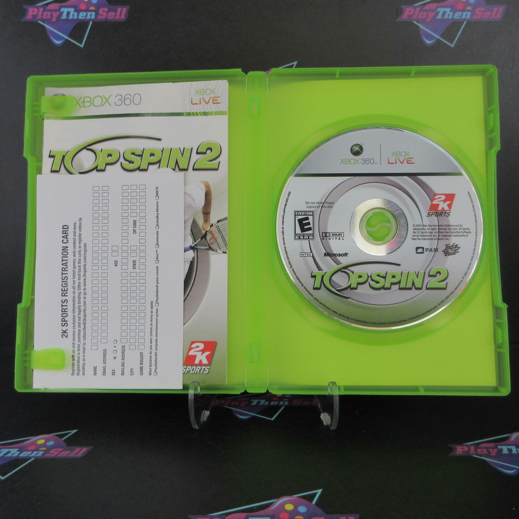 Top Spin 2 Xbox 360 + Reg Card Complete - Excellent