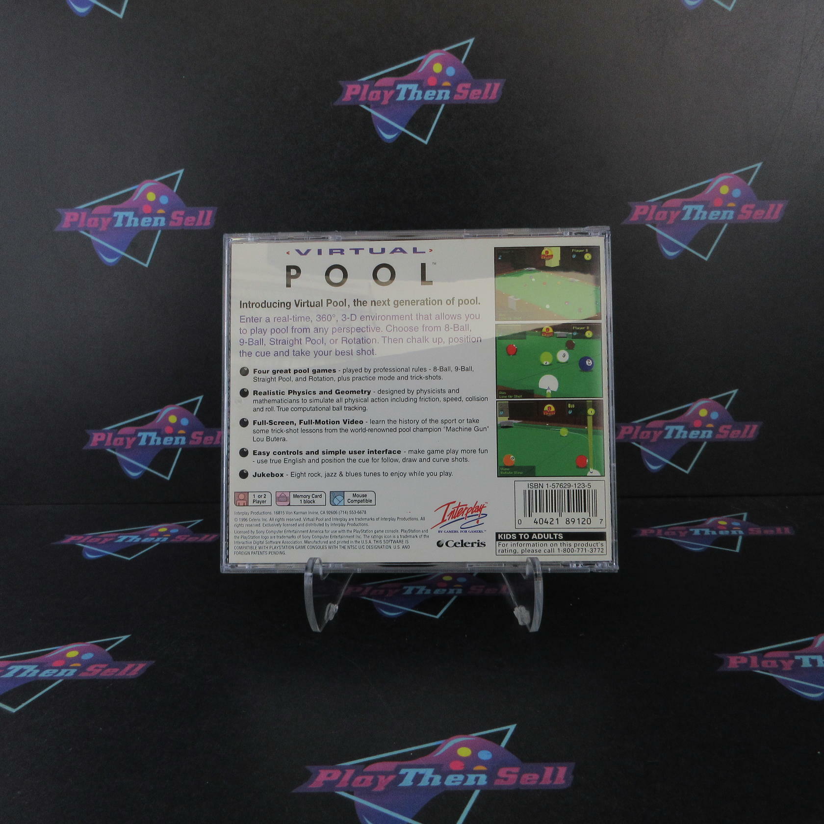 Virtual Pool PS1 PlayStation 1 + Reg Card Complete - Excellent