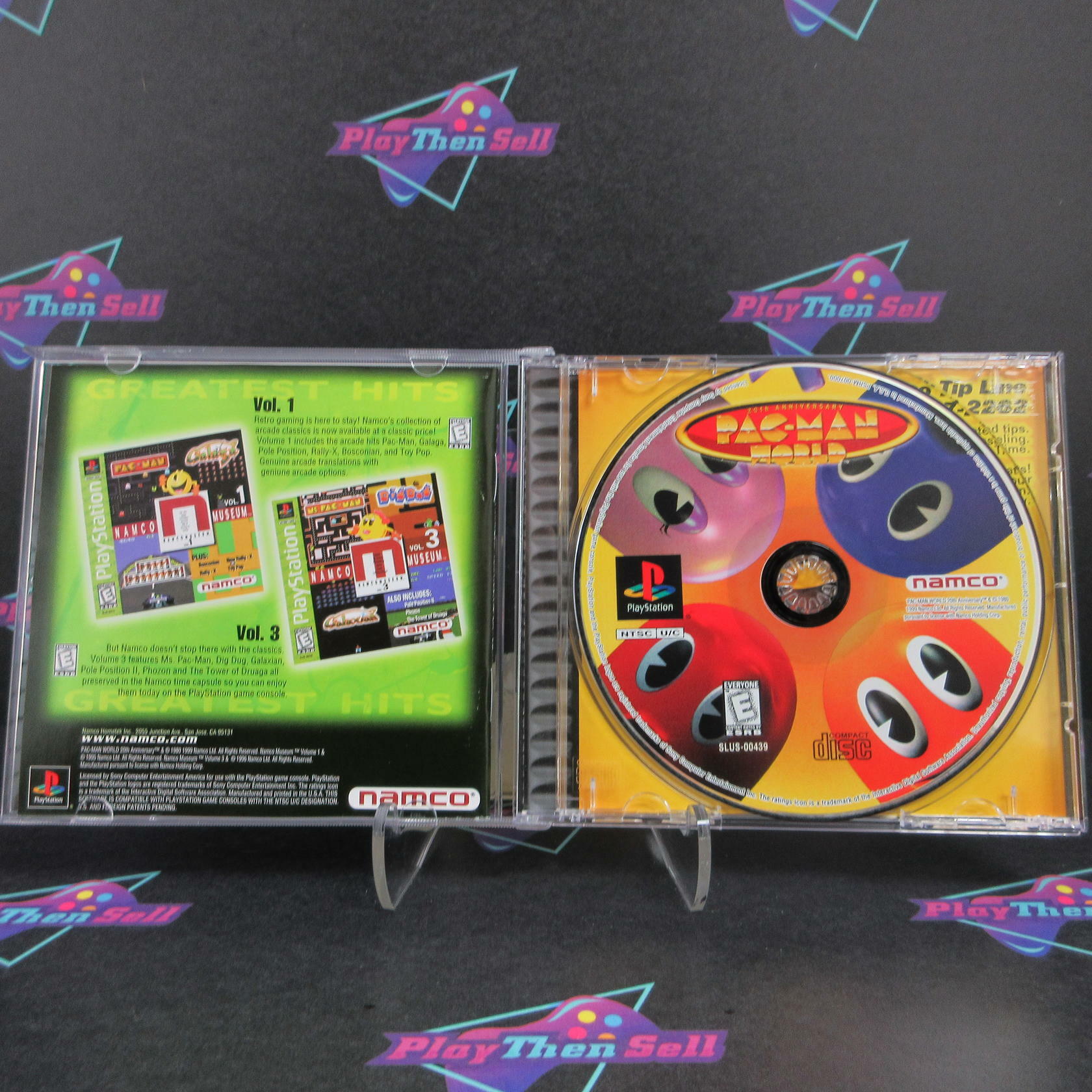 Pac Man World PS1 PlayStation 1 Black Label + Reg Card - Like New