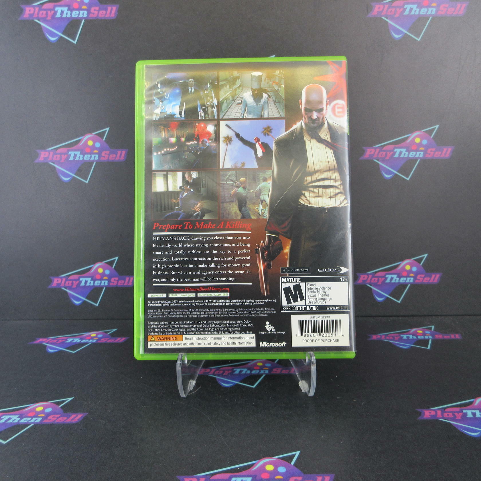 Hitman Blood Money Xbox 360 MD Complete CIB - Very Good